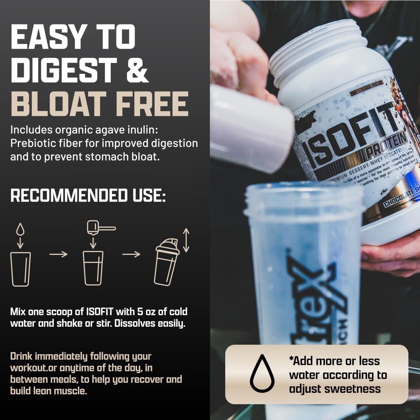 Nutrex Research IsoFit Whey Protein Isolate Powder, Vanilla Bean Ice Cream, 70 Servings