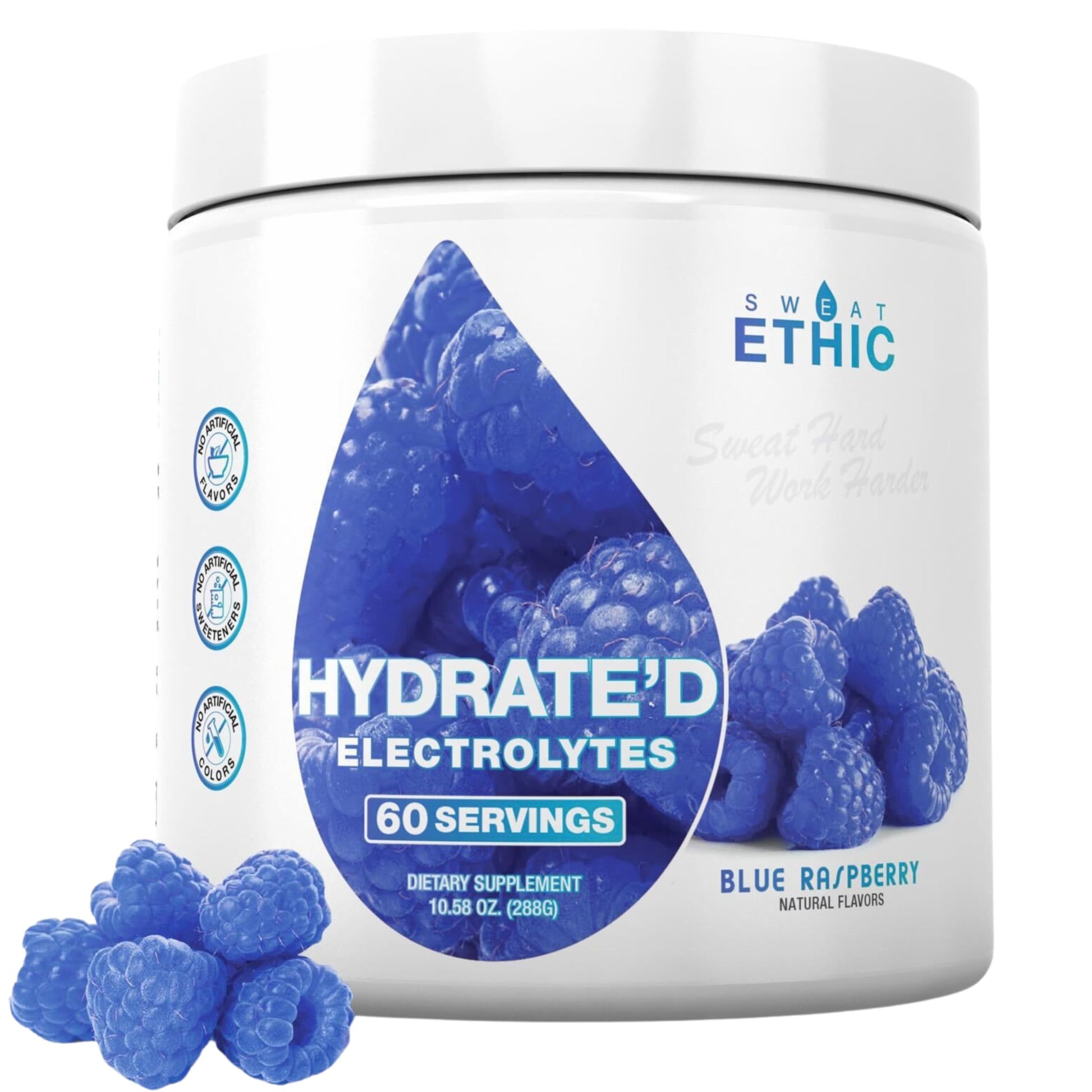 Sweat Ethic Hydrate’D Electrolytes Electrolyte Powder, 12 Ounce