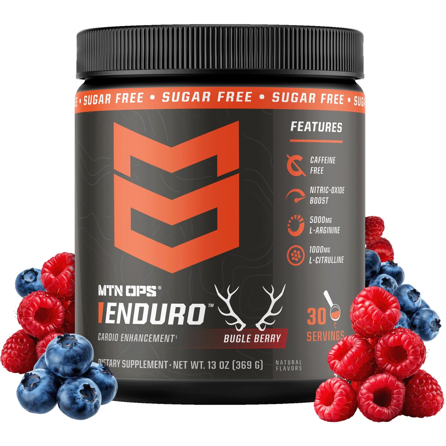 MTN OPS Enduro Stim-Free Pump Pre Workout Powder 11.6 Ounce