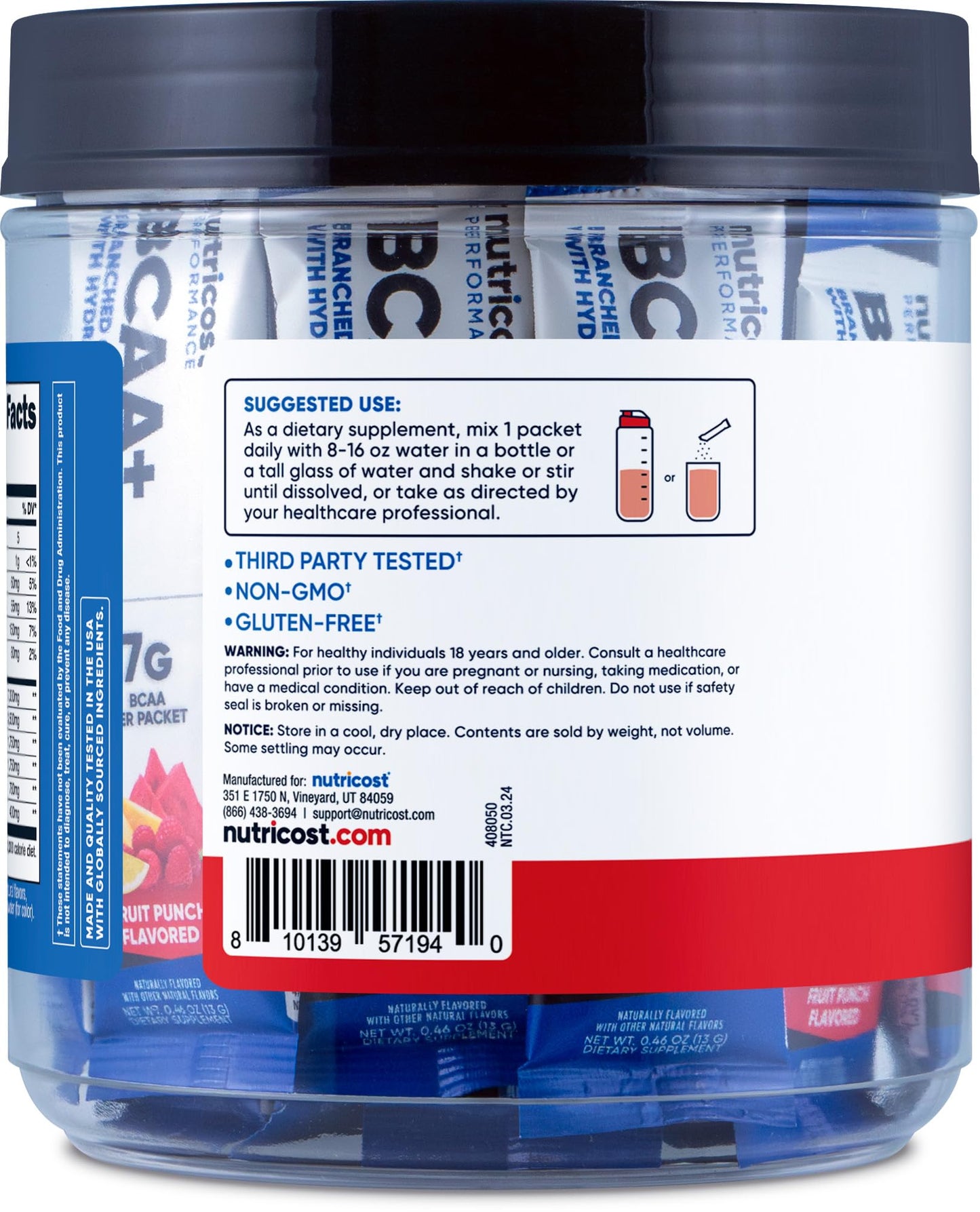 Nutricost BCAA+ Hydration Powder 18