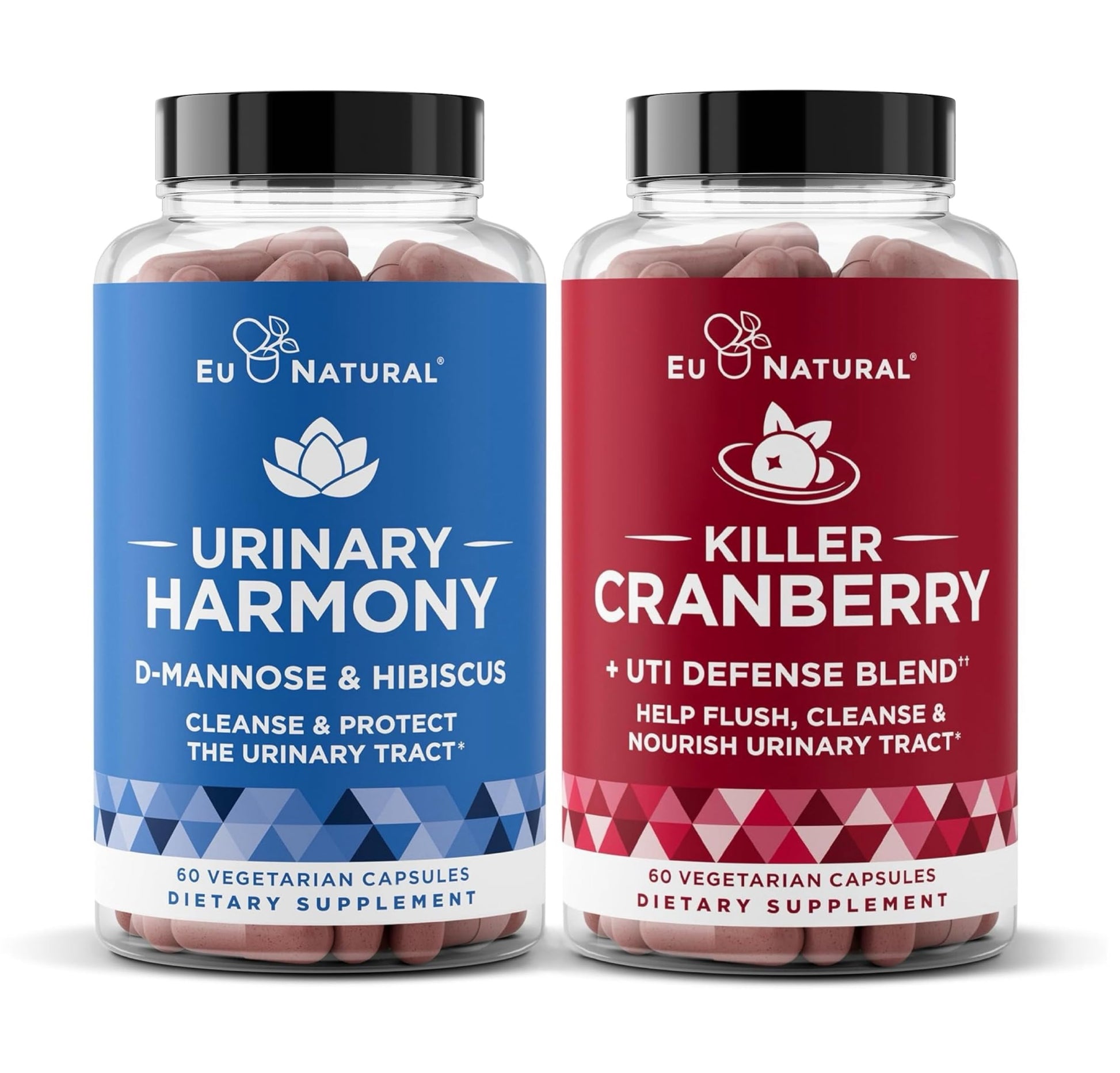 Eu Natural Women's Urinary Tract Bundle with Cranberry + D-Mannose Capsules, 120 Capsules