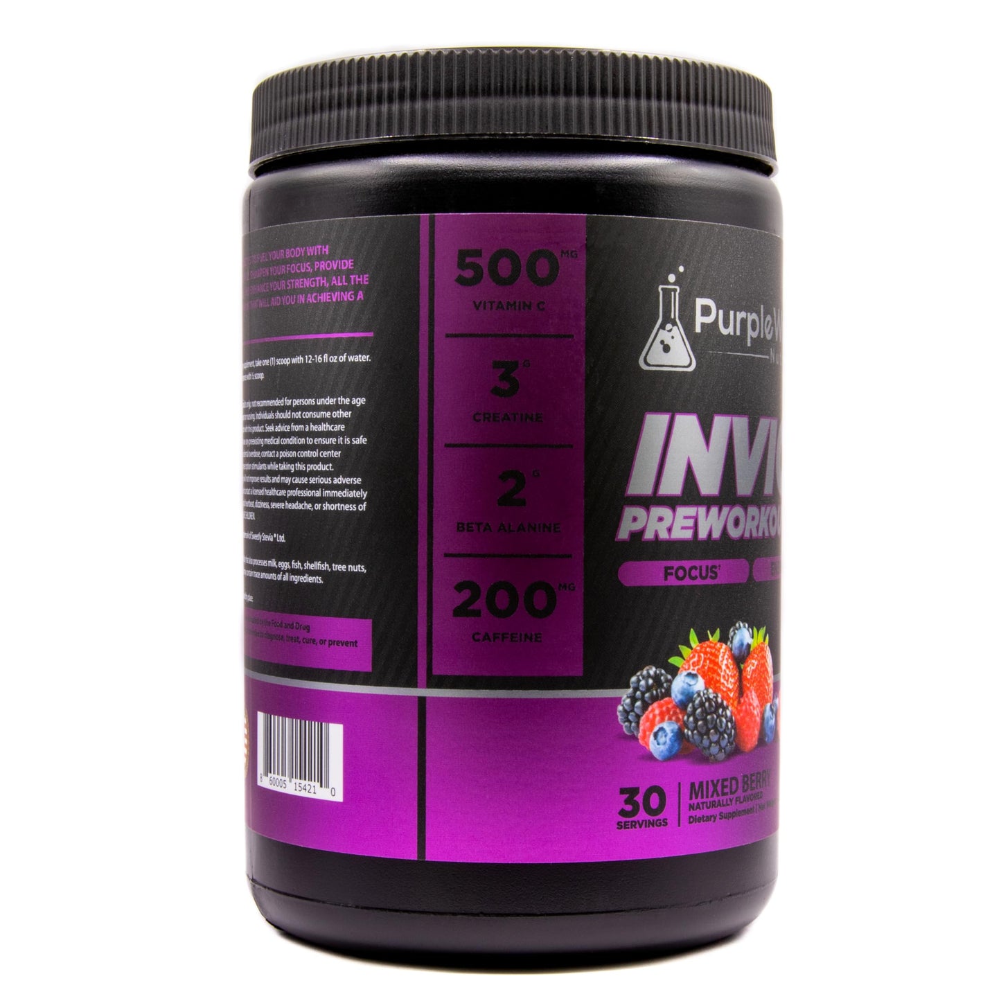 PurpleWorks Nutrition Pre Workout Powder 15.6 Ounce