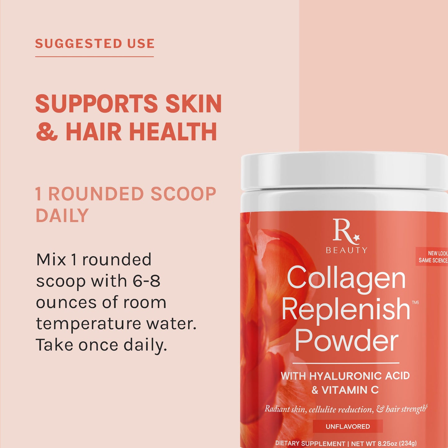 Reserveage Nutrition Beauty Collagen Replenish Powder, 8.25 oz