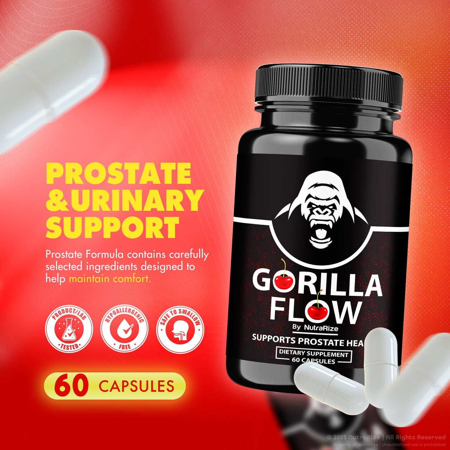 NutraRize Gorilla Flow Capsule, 60 Capsules