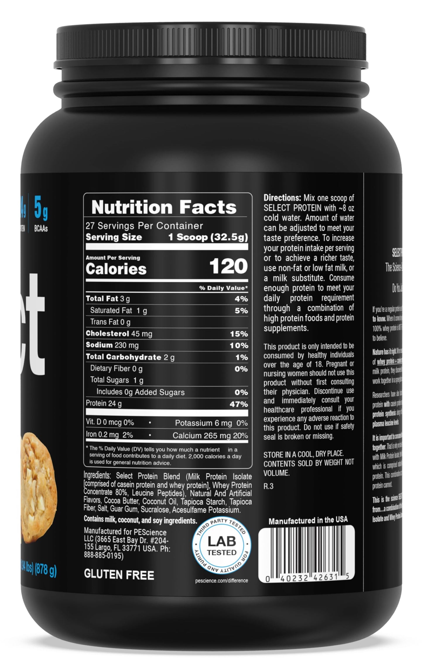 PEScience Select Protein Powder White Chocolate Macadamia, 27 Servings