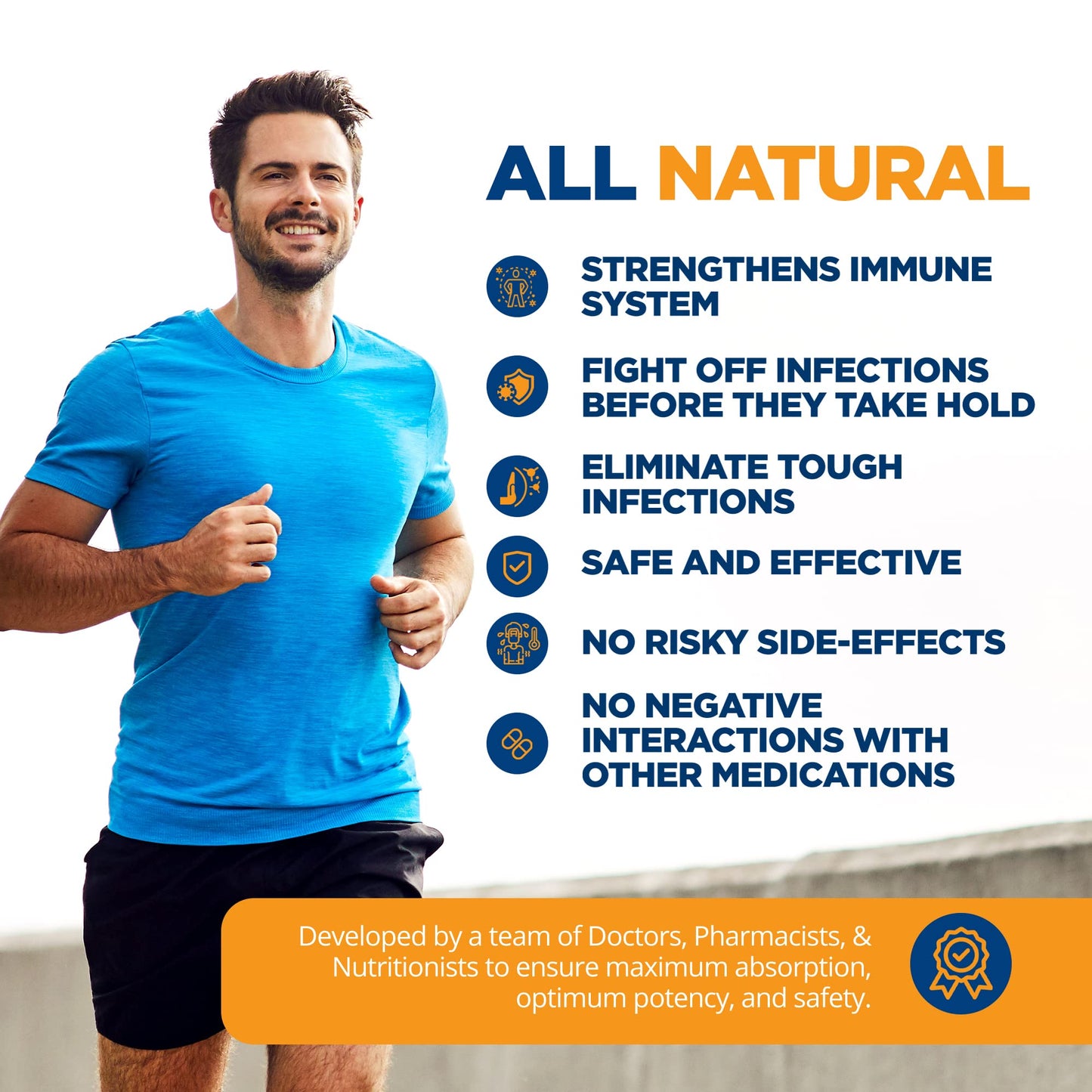 LifeSource Vitamins All Natural Anti-B for Immune Support with Echinacea & Garlic Extract Immune Defense Capsules, 90 Count