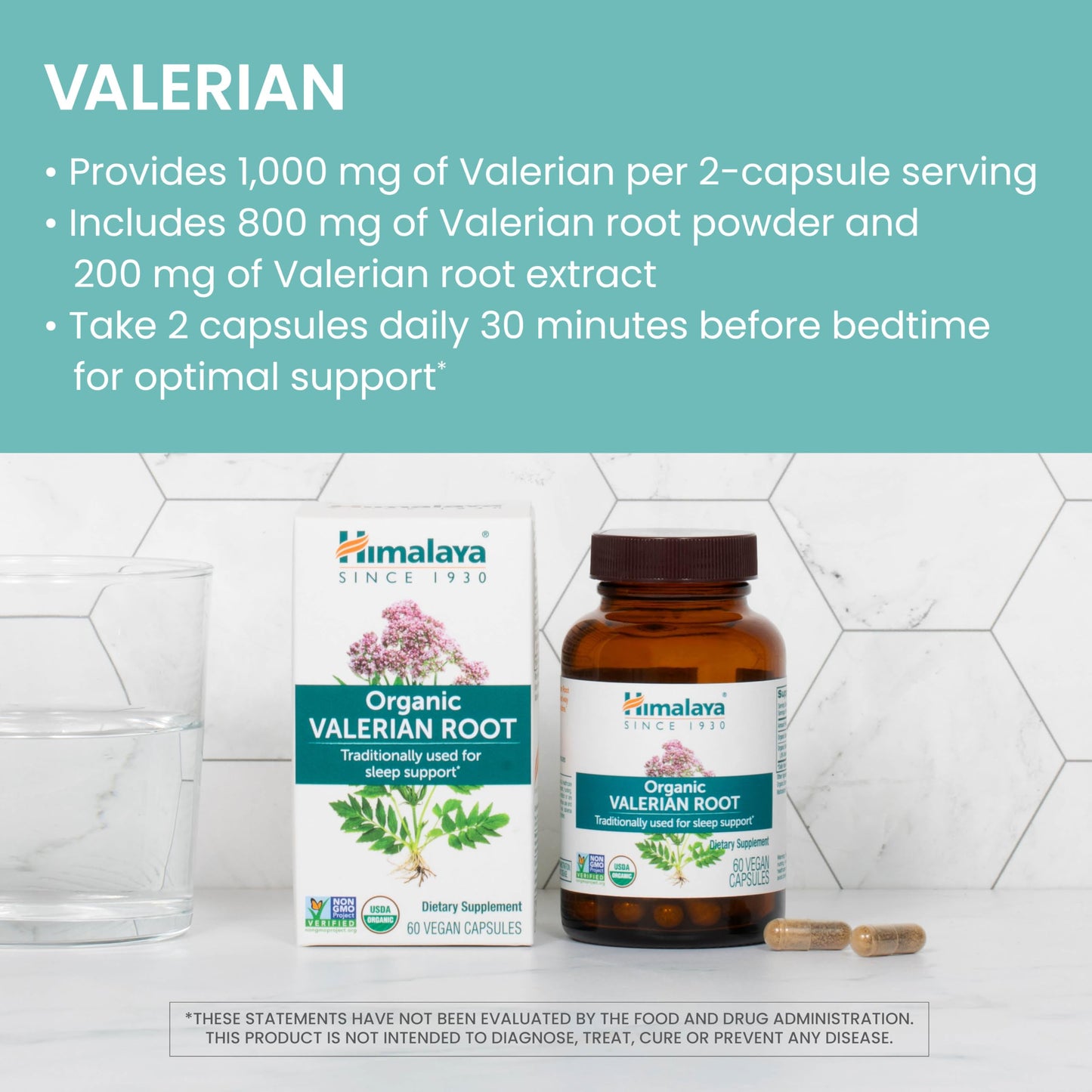 Himalaya Organic Valerian Root Capsule, 60 Capsules