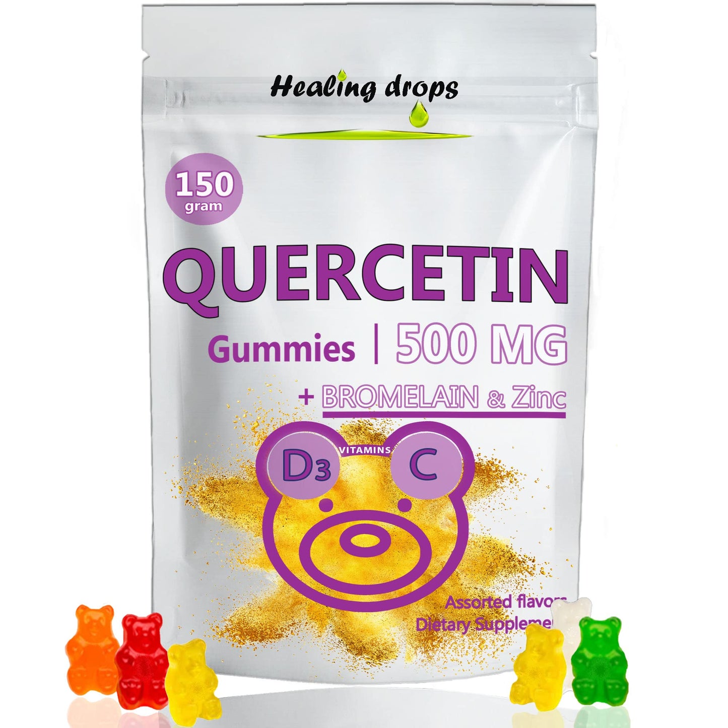Healing Drops Quercetin with Bromelain Tablets, 50 Tablets