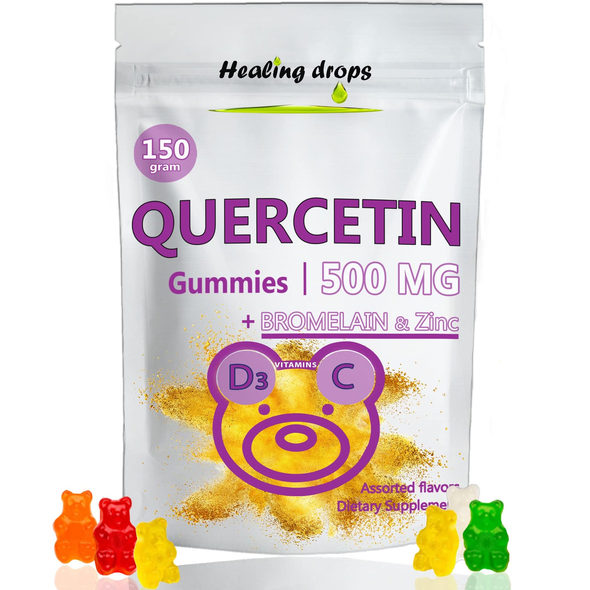 Healing Drops Quercetin with Bromelain Tablets, 50 Tablets