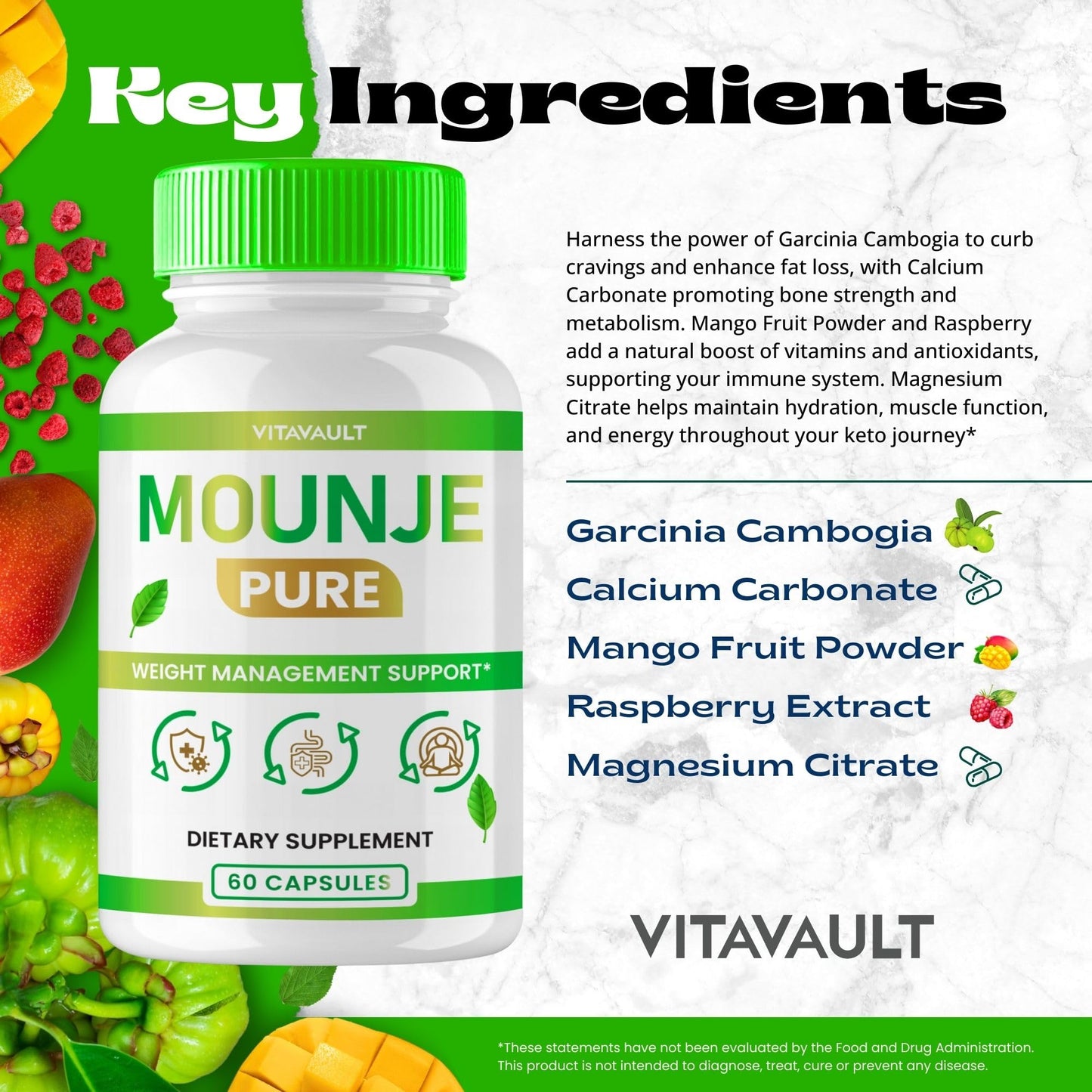 Vitavault Mounje Pure Keto Capsules 120 Capsules