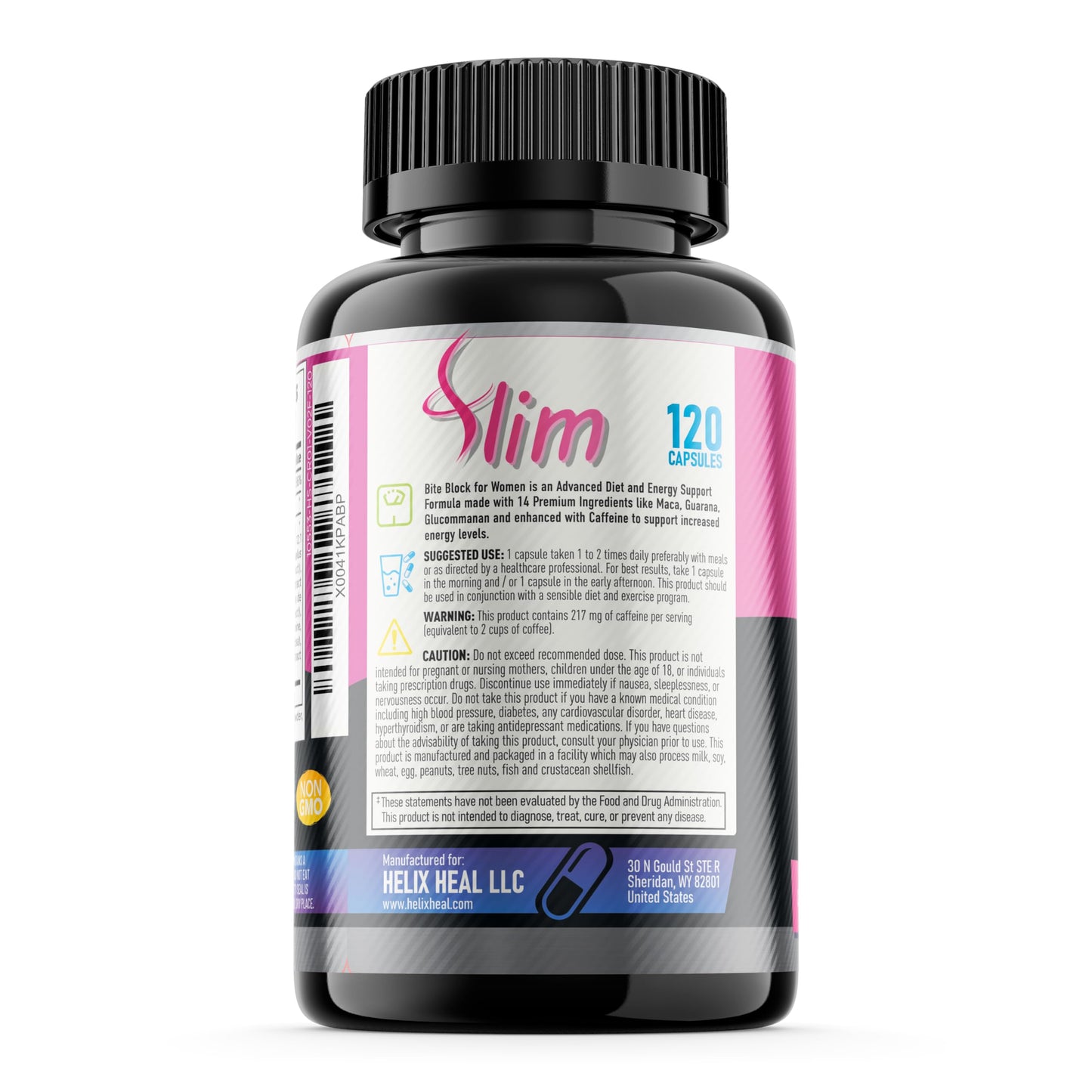 Helix Heal GLP-1 Supplement Weight Loss Diet Pills for Women - Appetite Suppressant with Chromium Picolinate & Glucomannan, 120 Capsules