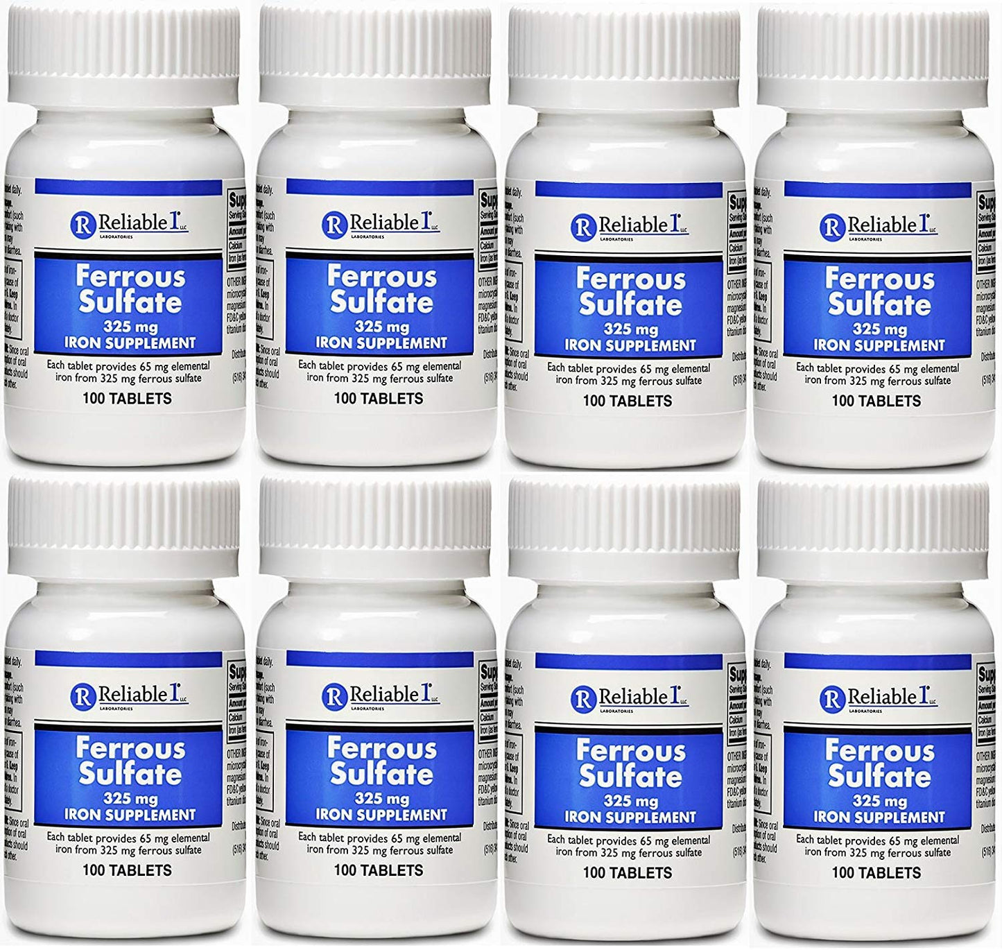 Reliable-1 Laboratories Ferrous Sulfate Iron 325 mg Tablets 100 Tablets