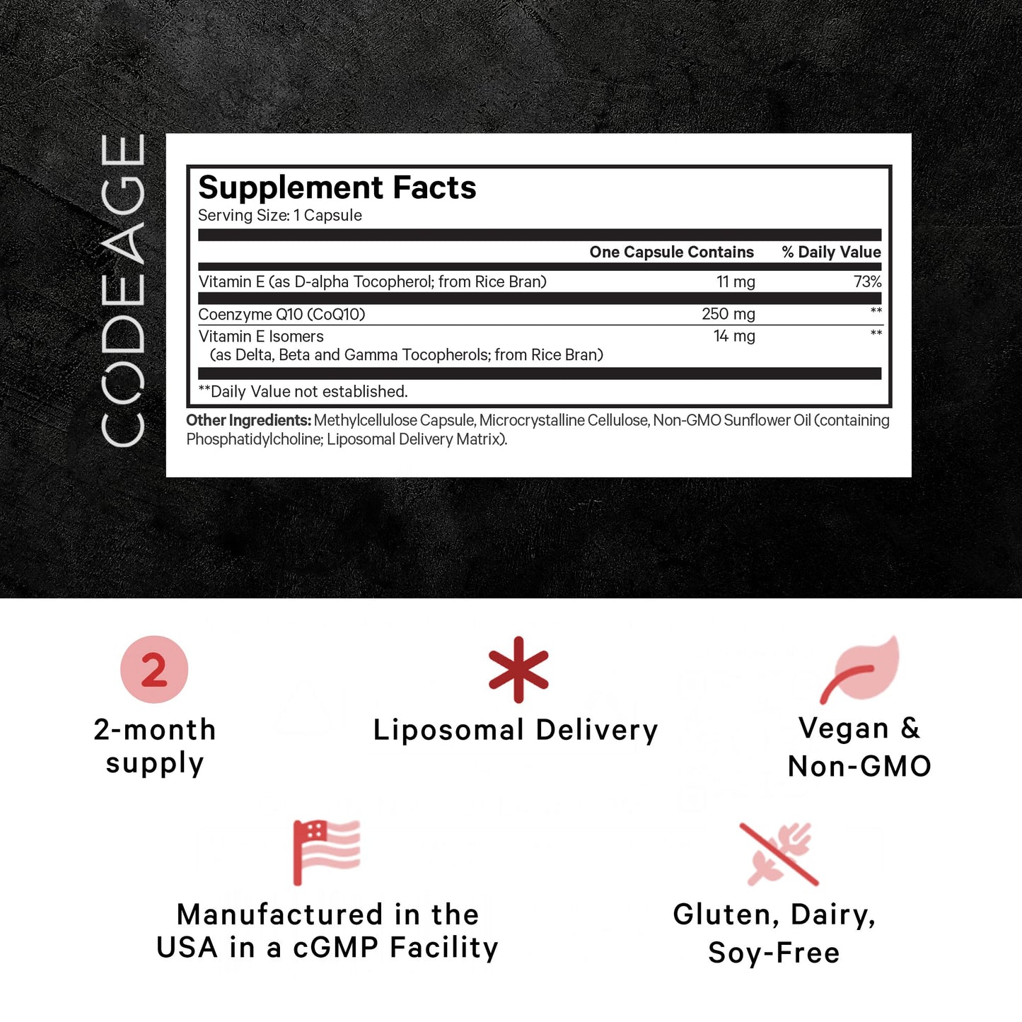 Codeage Liposomal CoQ10 Max Supplement 60 Capsules