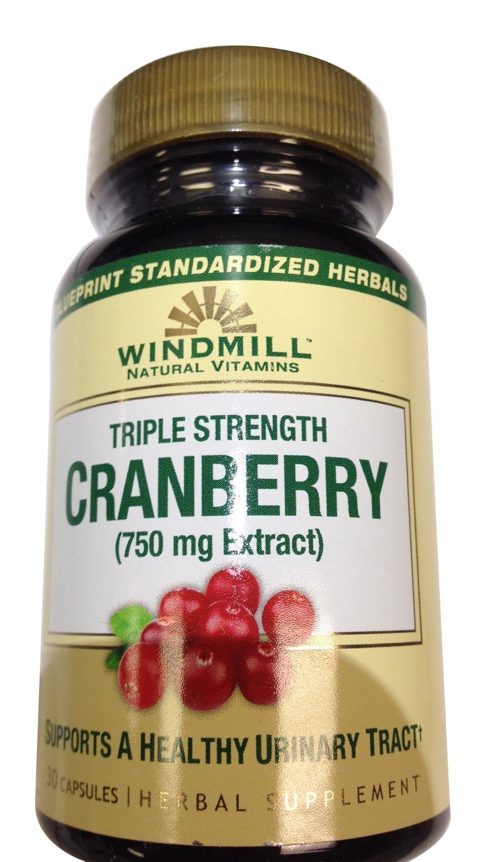 Windmill Vitamins Cranberry 750 mg Capsules, 30 Count