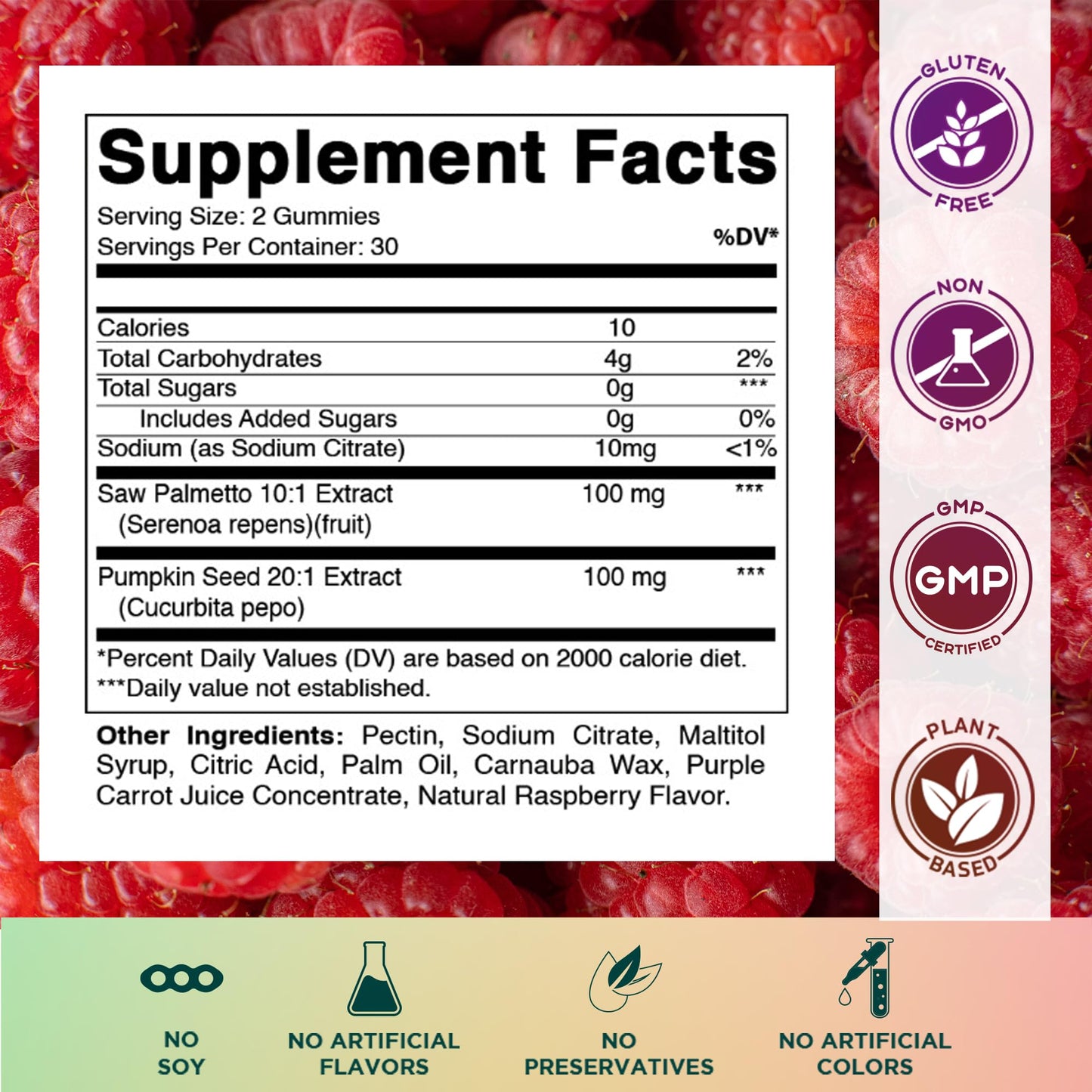 Vitamatic Saw Palmetto & Pumpkin Seed Gummies 60 Count