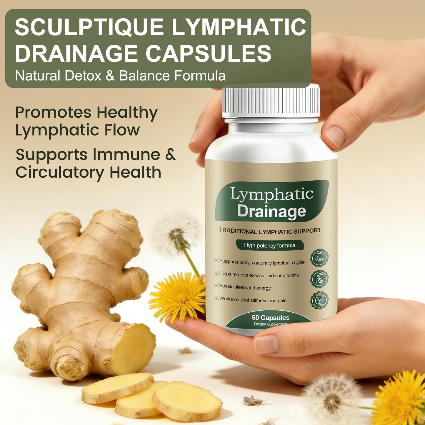 WXZQQ Lymphatic Drainage Capsules 60 Capsules