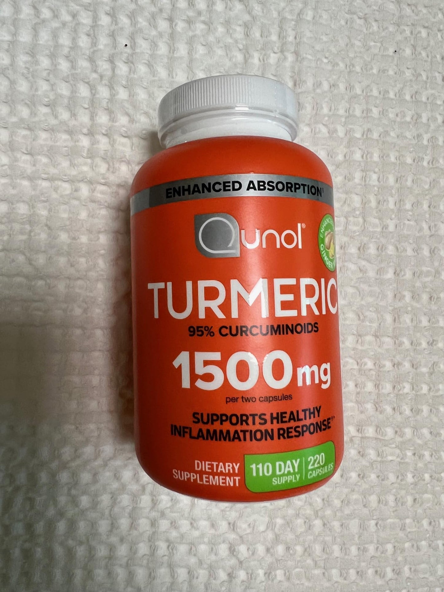 Qunol Turmeric 1500mg Capsules, 220 Count