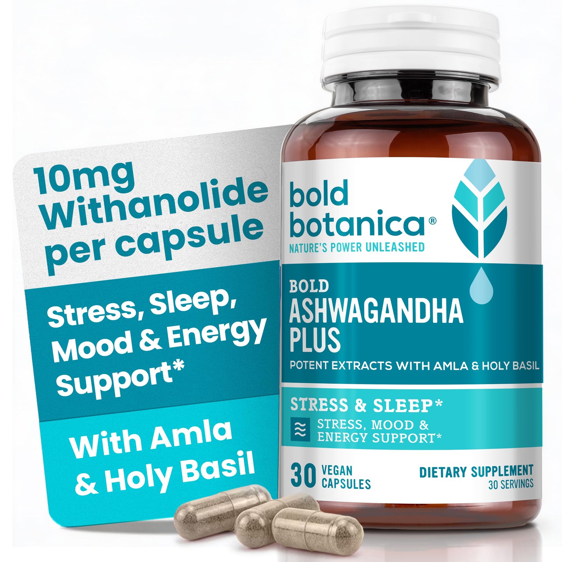 Bold Botanica Ashwagandha Plus Capsules 30 Count