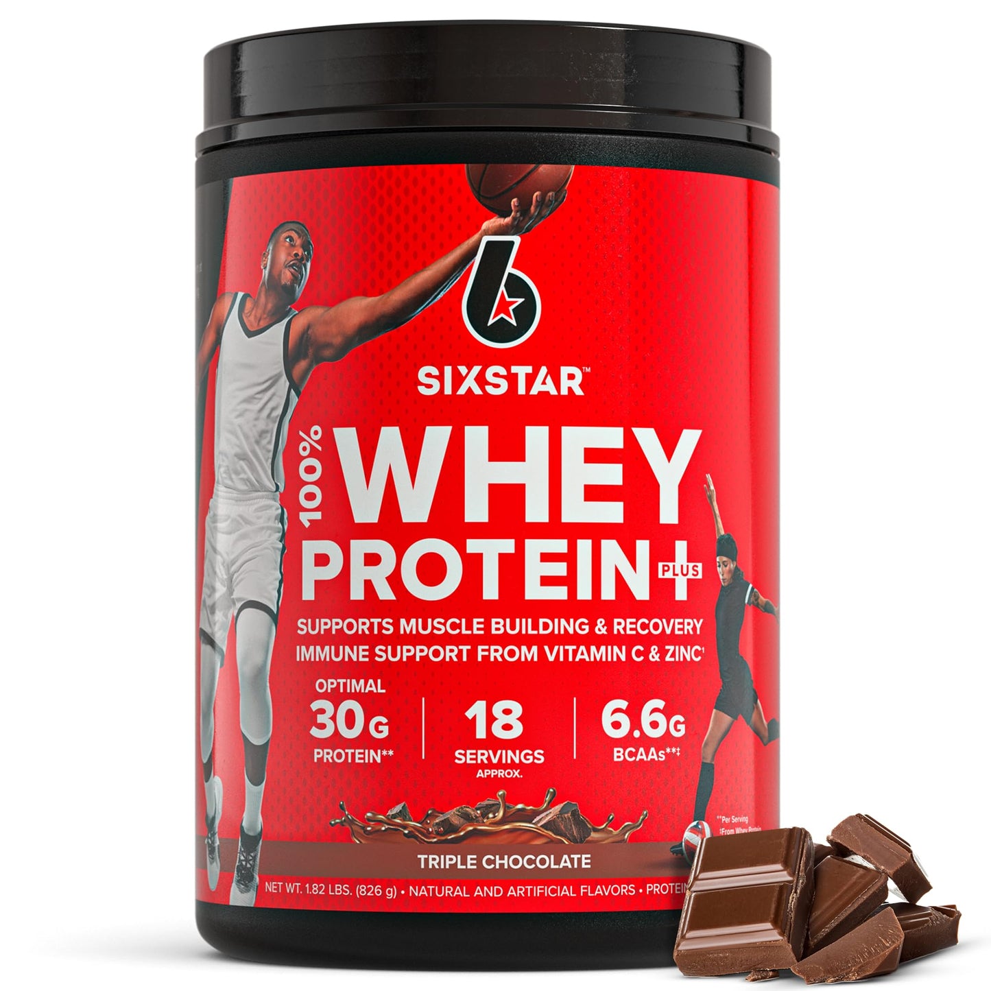 Six Star Whey Protein Powder Plus Whey Protein Isolate & Peptides, 29 Servings