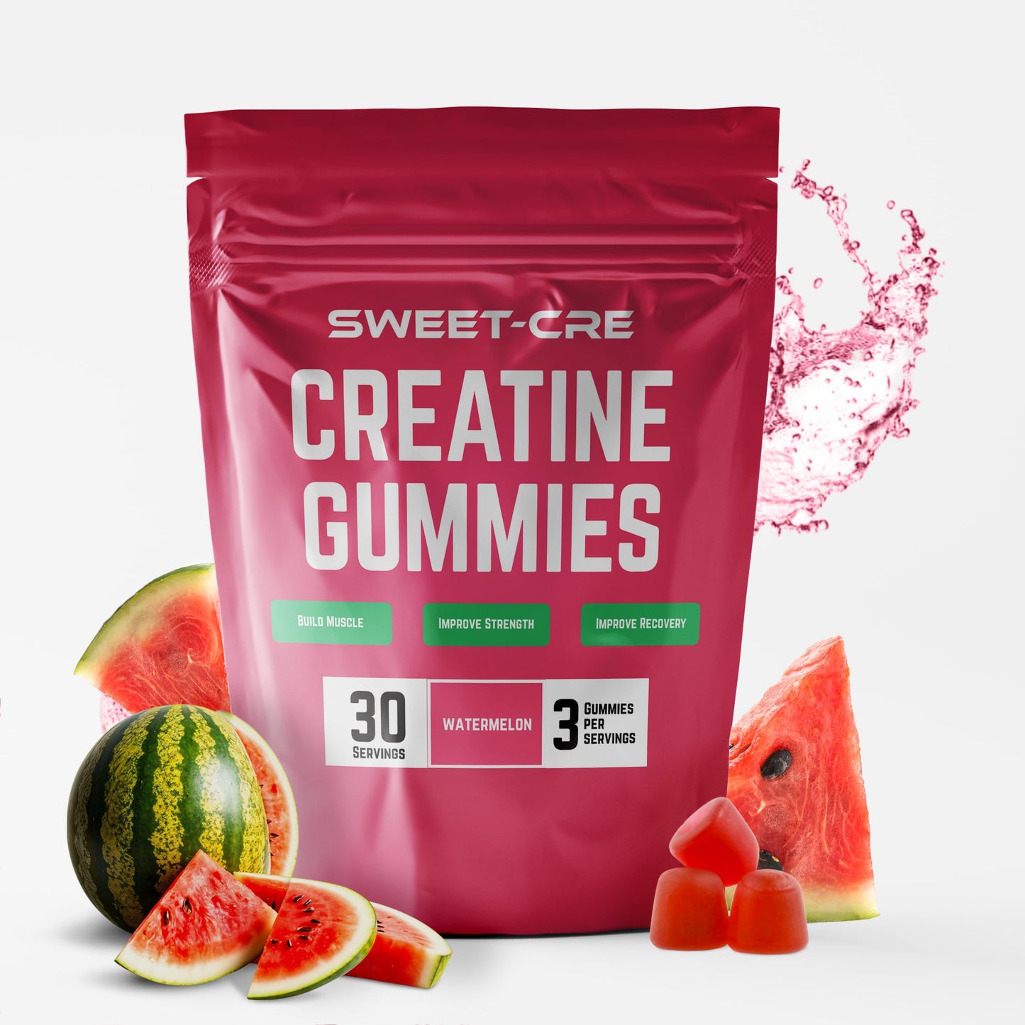Sweet Cre Creatine Monohydrate Gummies 30 Count