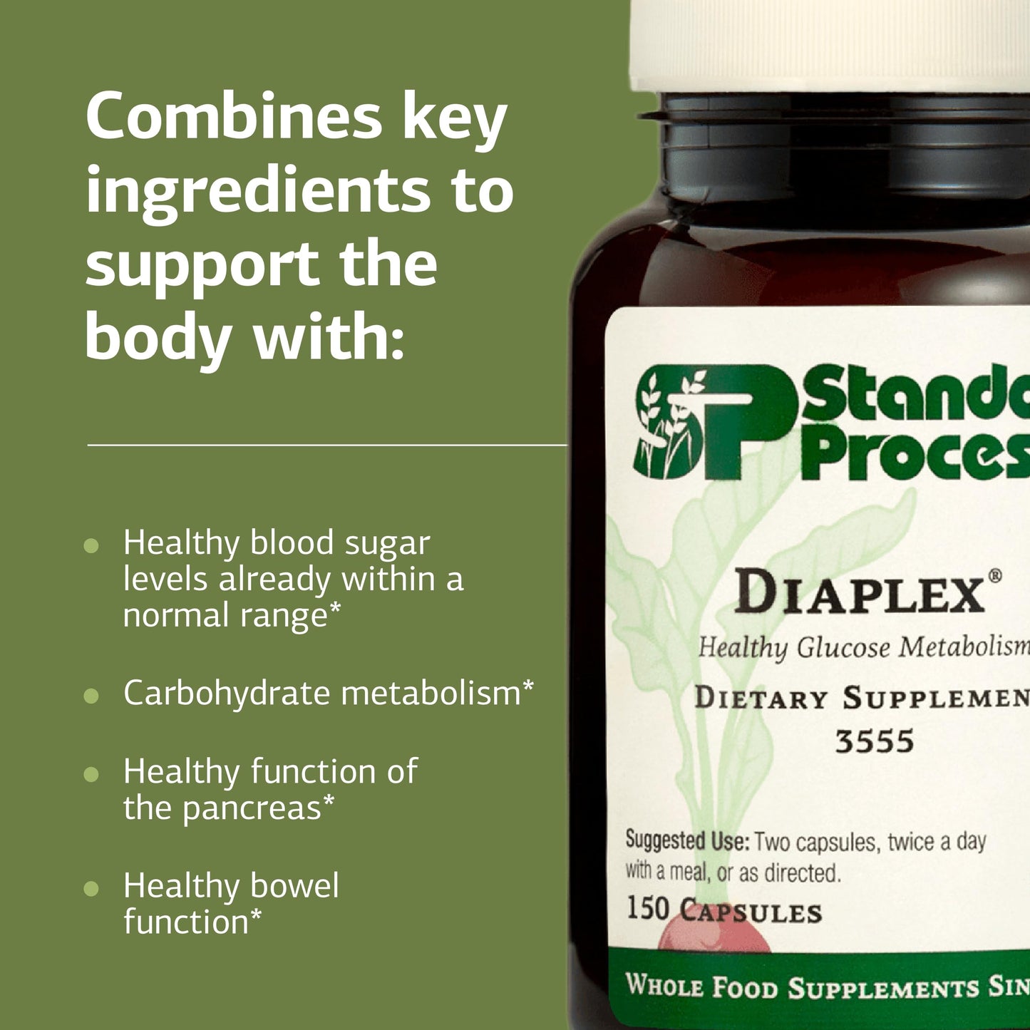 Standard Process Inc. Diaplex, Pancreas & Gallbladder Support Capsules 150