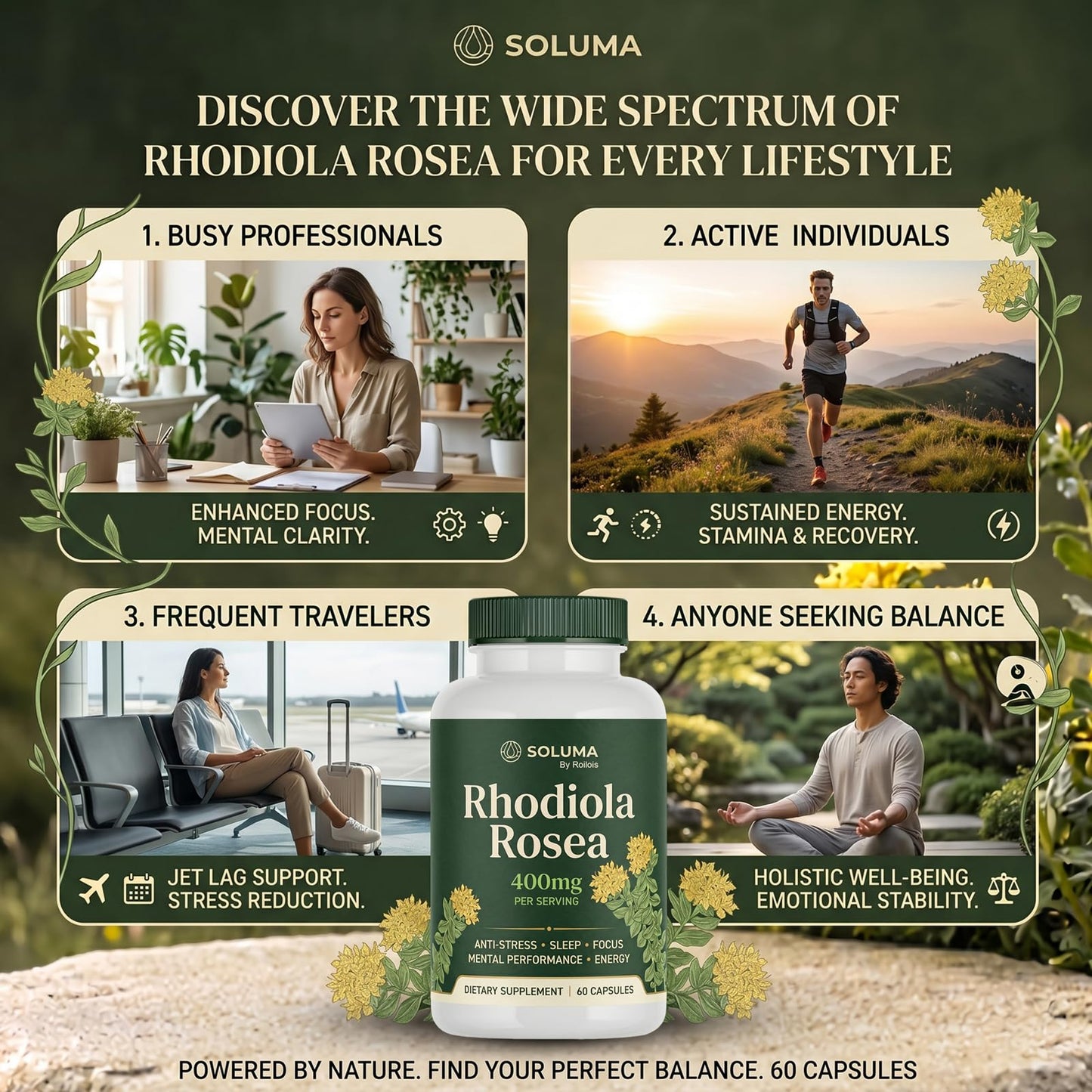 Roilois Soluma Rhodiola Rosea Capsule 1 Count