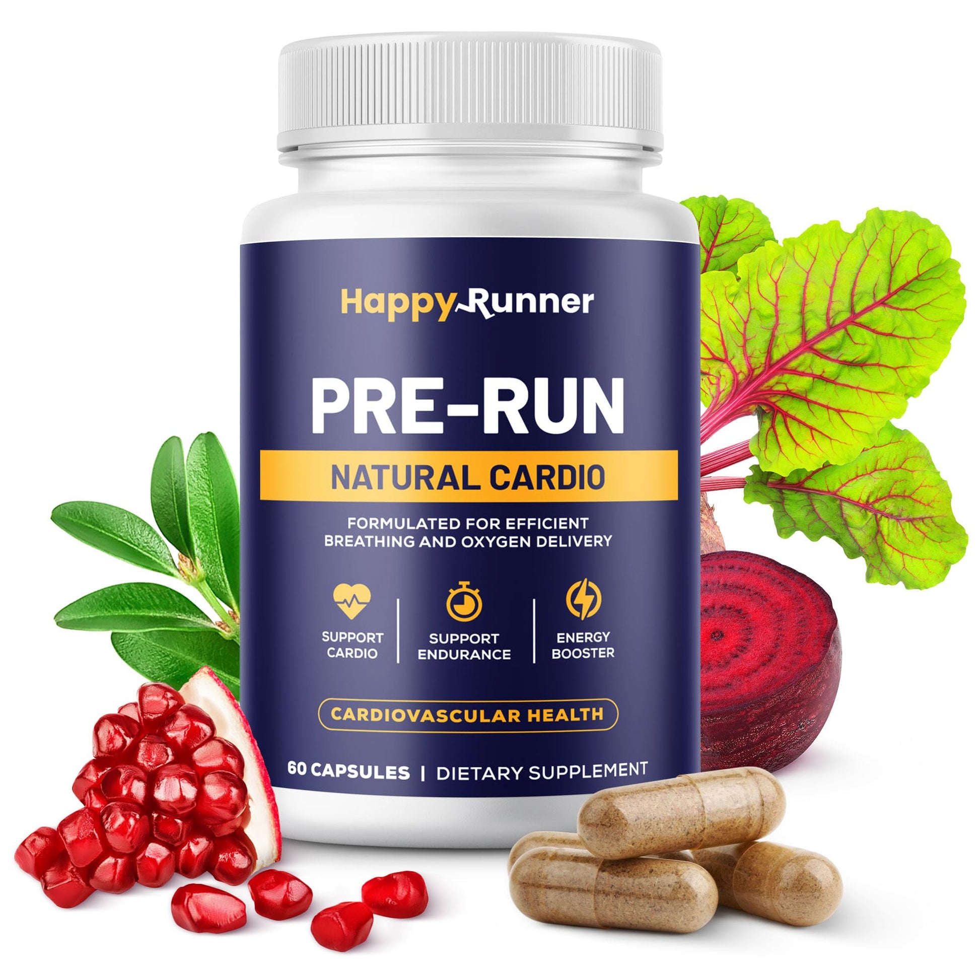 Happy Runner Pre-Run Capsule, 60 Capsules
