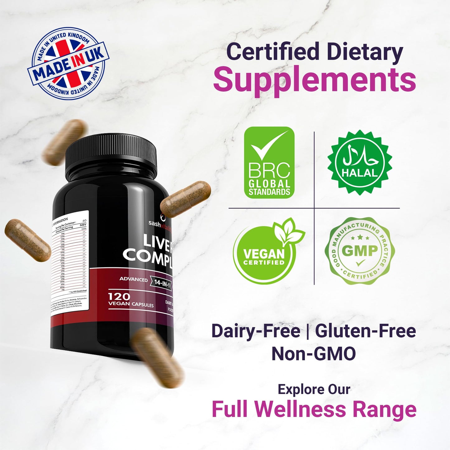 SASH Vitality Liver Support Tablets 120