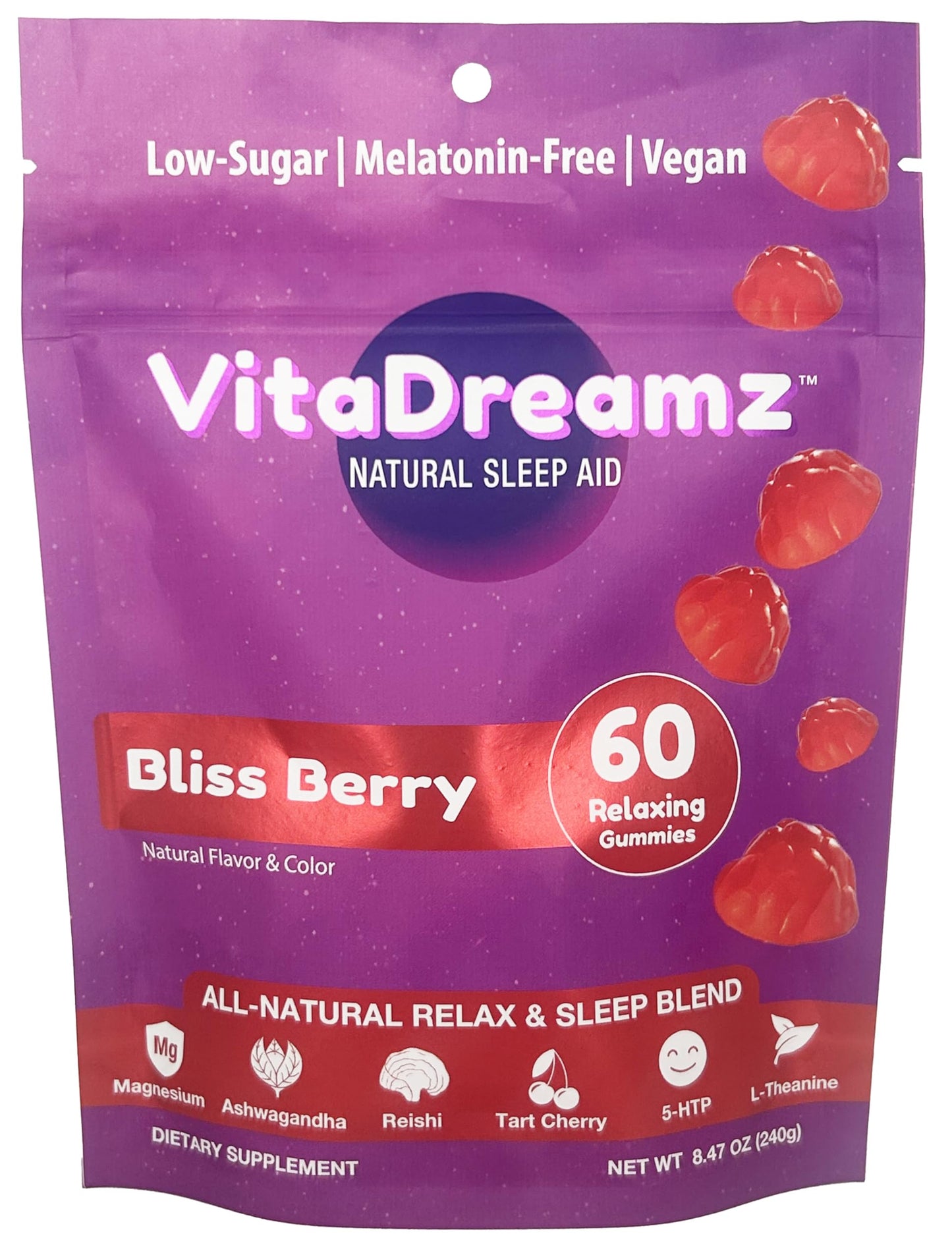VitaDreamz Melatonin-Free Sleep Gummies Gummy 60 Count