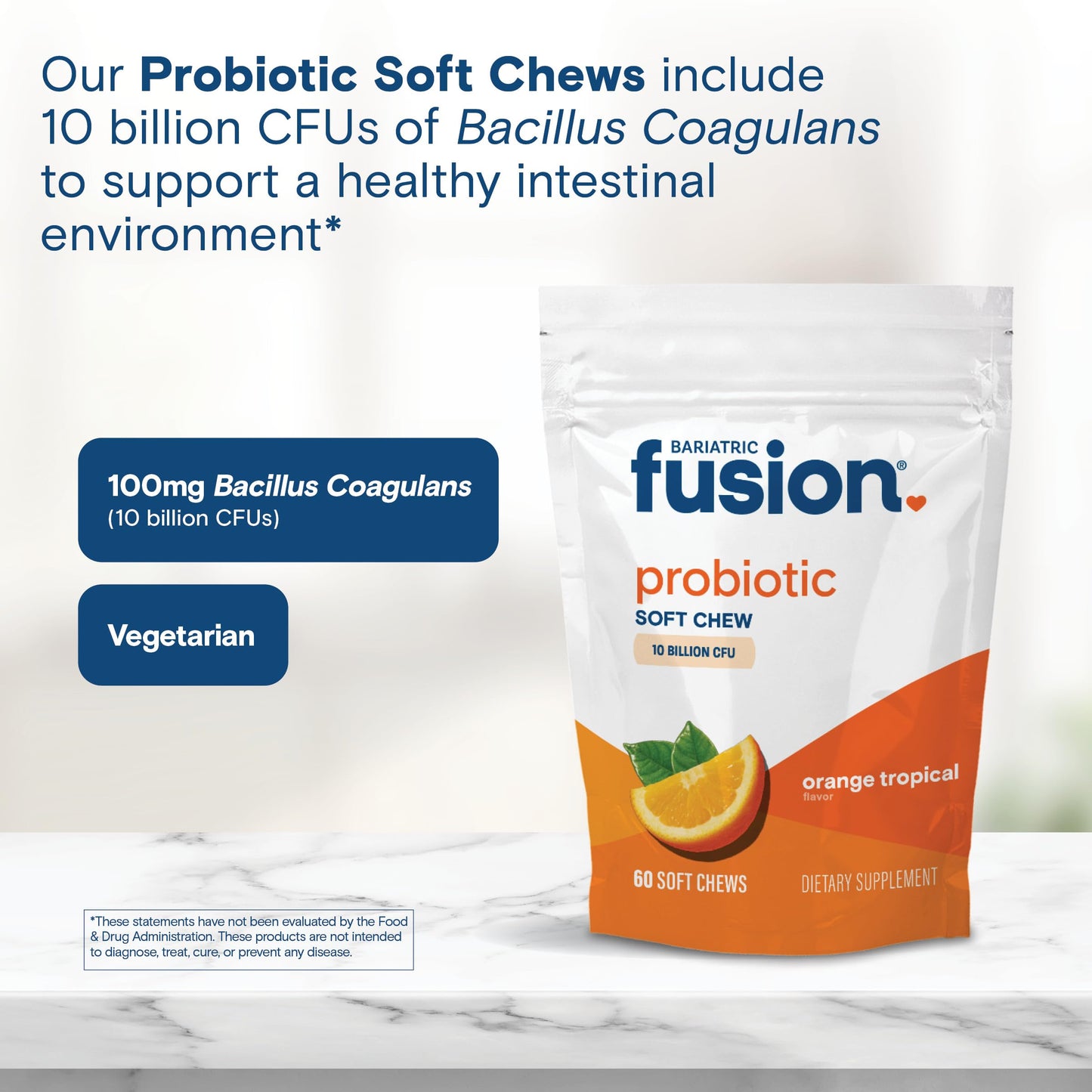 Bariatric Fusion Bariatric Probiotic Soft Chews 60 Count