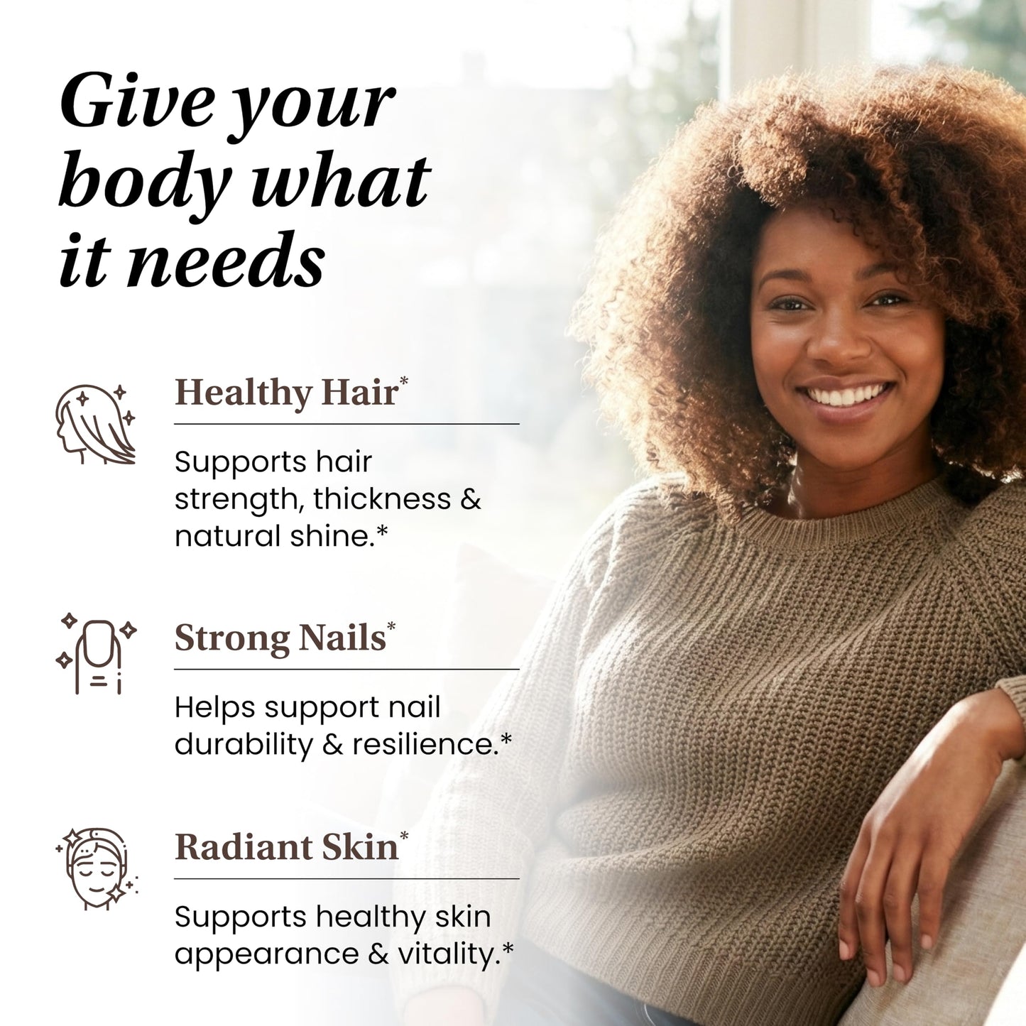 Sandhu's Biotin 6000mcg Collagen Keratin Hair Skin Nails Supplement Capsules, 120 Count