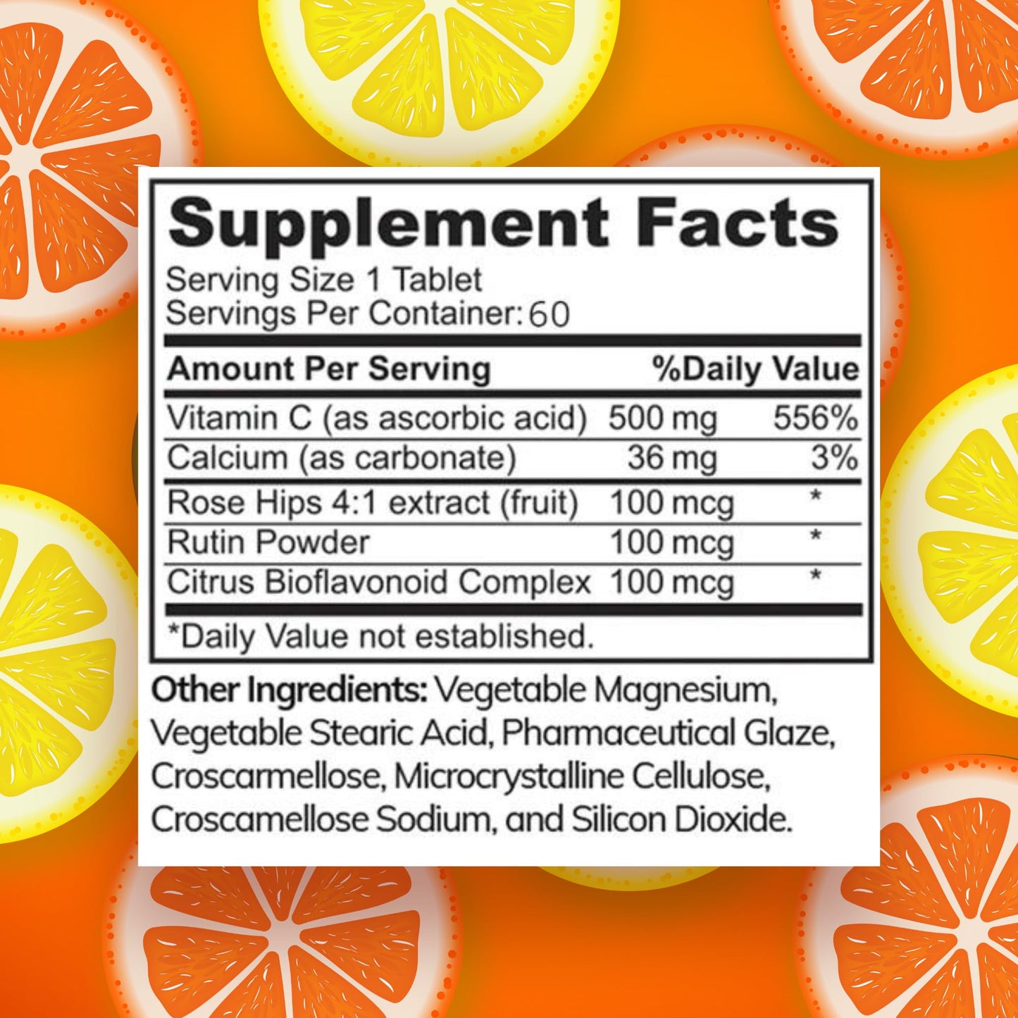 Zaytun Vitamins Halal Vitamin C 500mg Tablet 60 Count