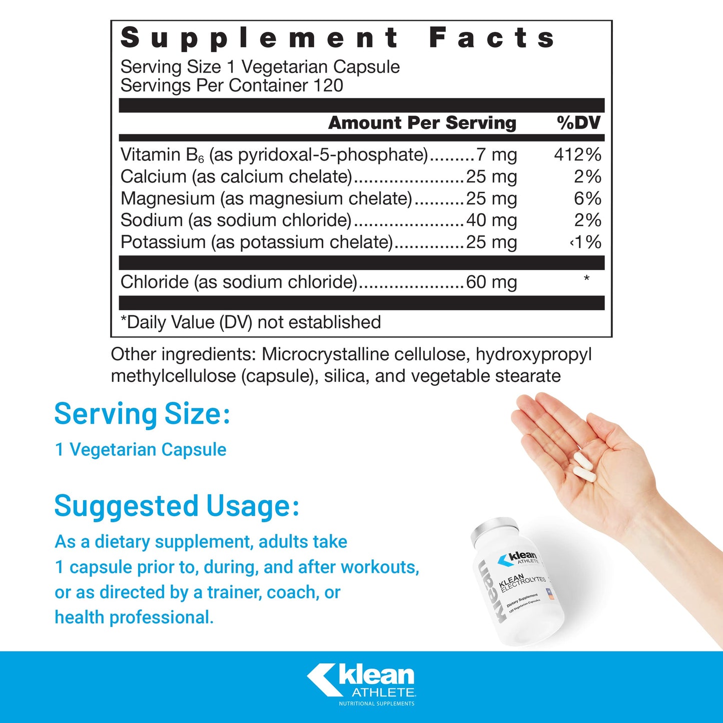 Klean Athlete Klean Electrolytes Capsules 120