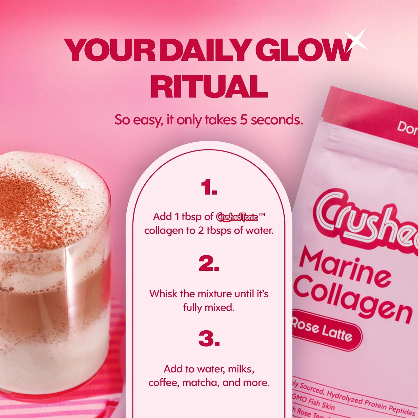 Crushed Tonic Korean Beauty Collagen Powder, 5.29 Ounce