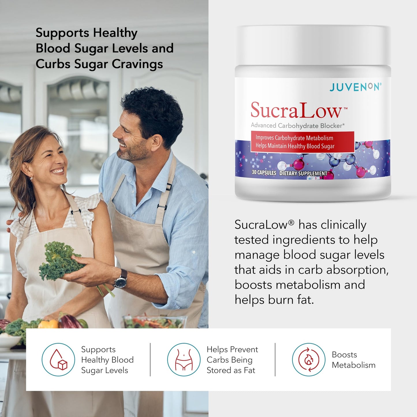 Juvenon SucraLow Advanced Carb Blocker Capsule, 30 Capsules