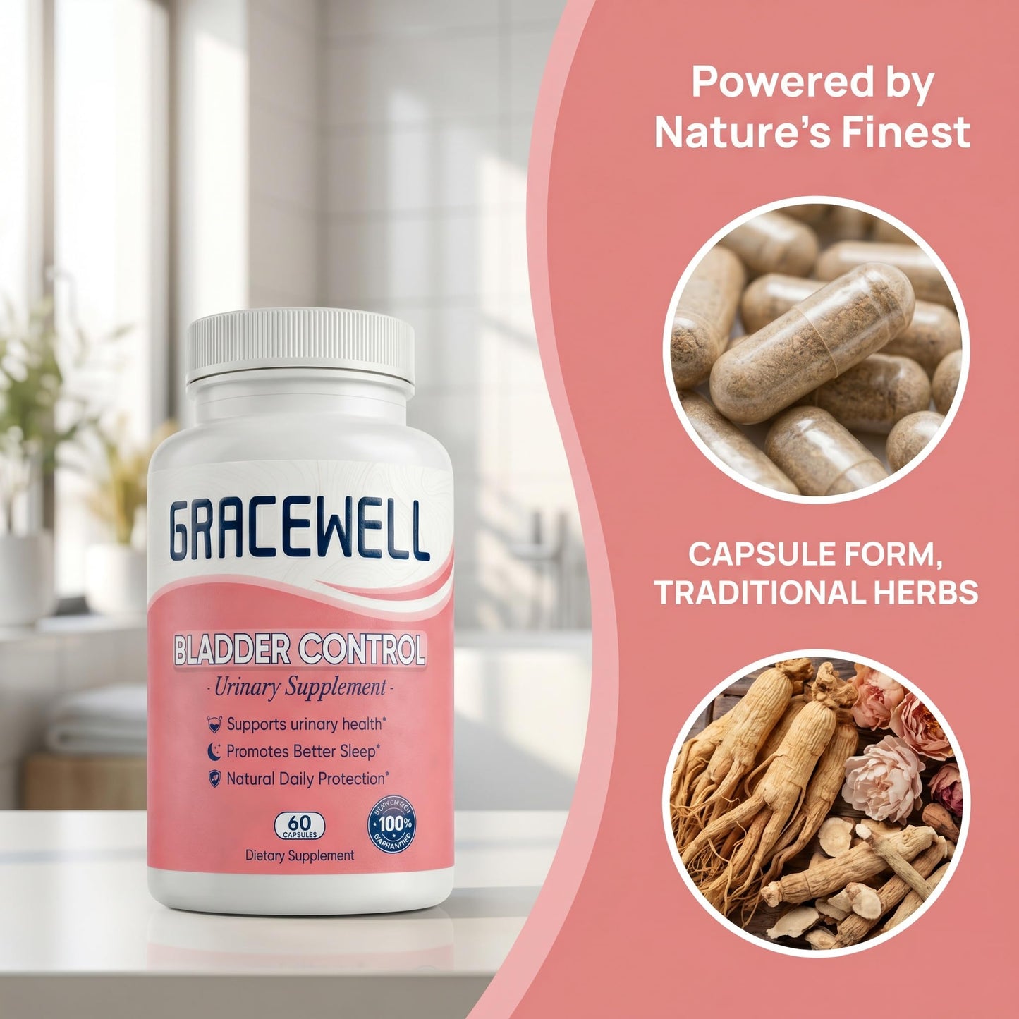 BERSEG GraceWell Bladder Wellness Support for Women 60 Capsules