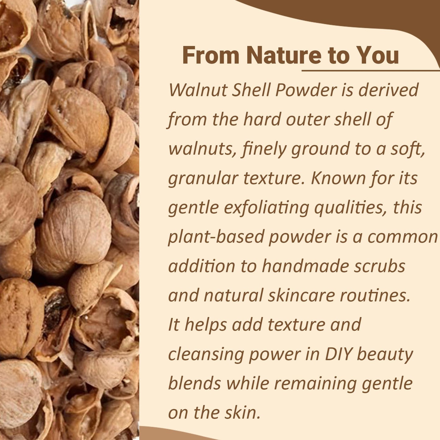 Minature Natural Walnut Shell Powder 8 oz