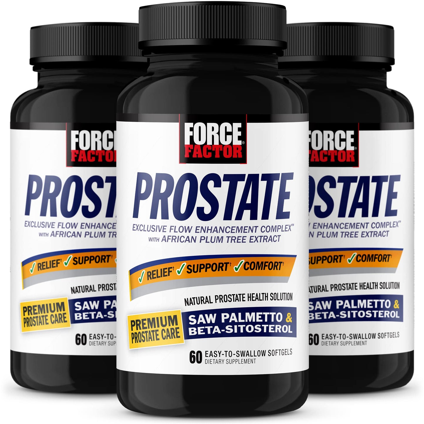 Force Factor Prostate Saw Palmetto and Beta Sitosterol Supplement Softgels 180-Count