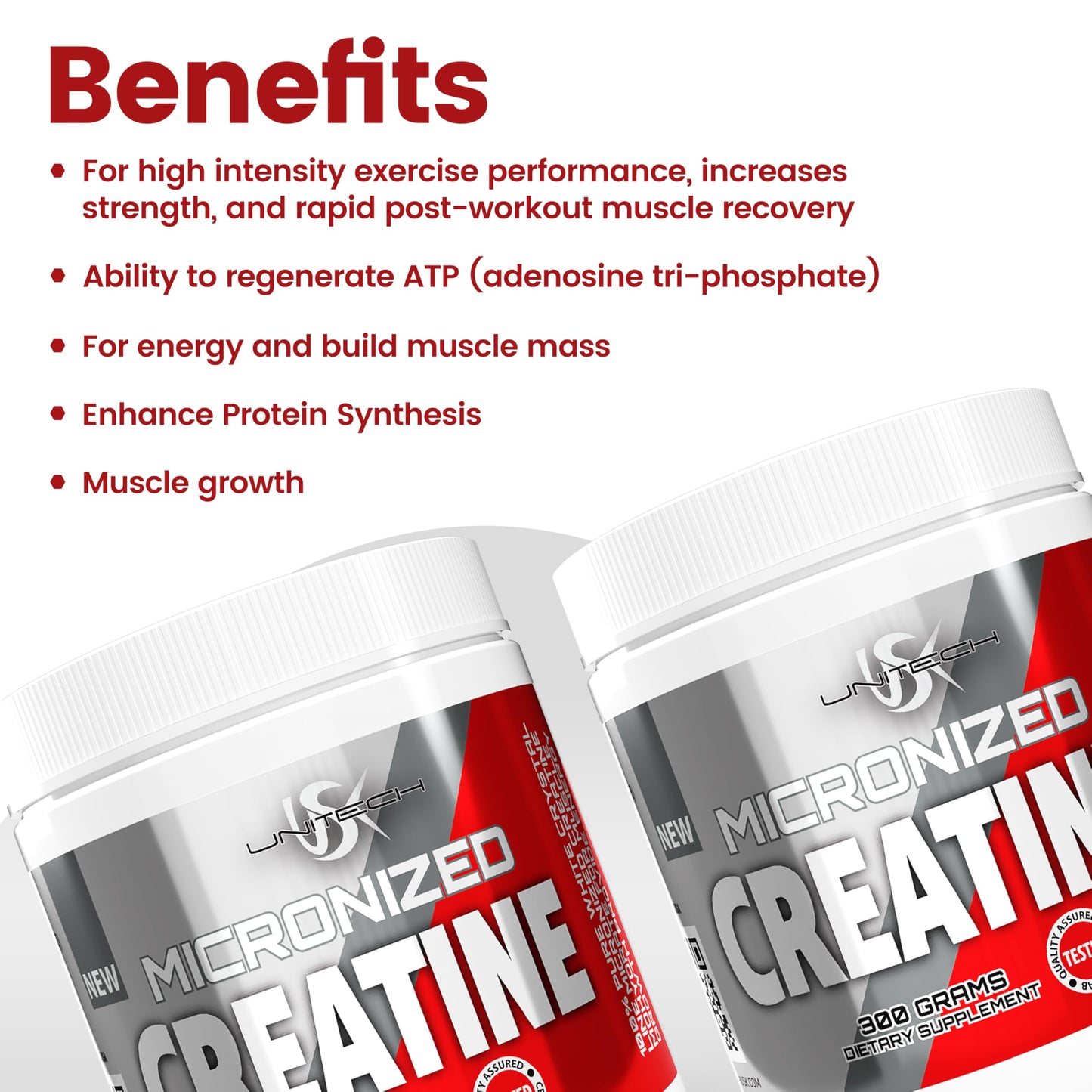 USK Micronized Creatine Monohydrate Capsule, 60 Capsules
