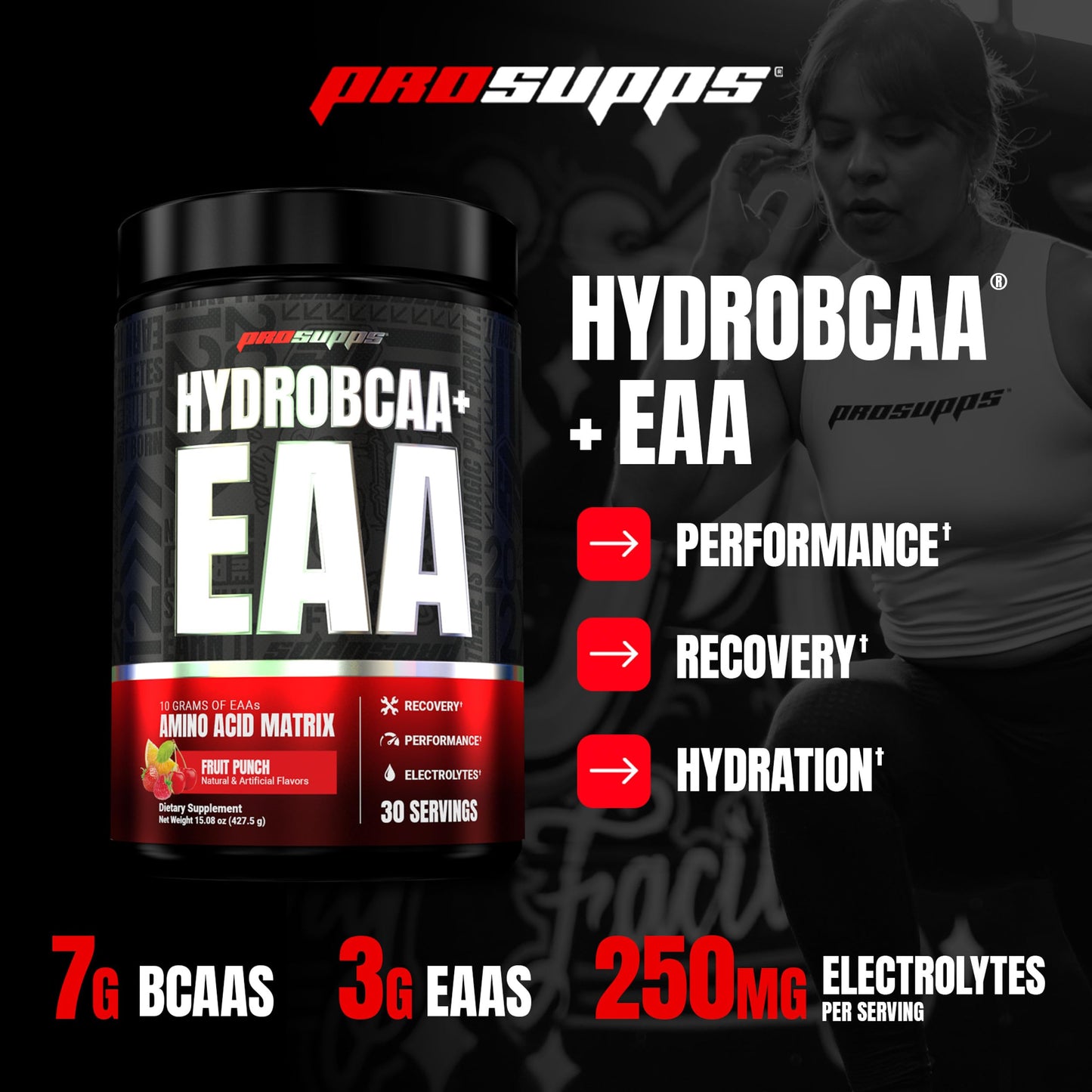 ProSupps HydroBCAA Essential Amino Acids Powder, 14.6 Ounce