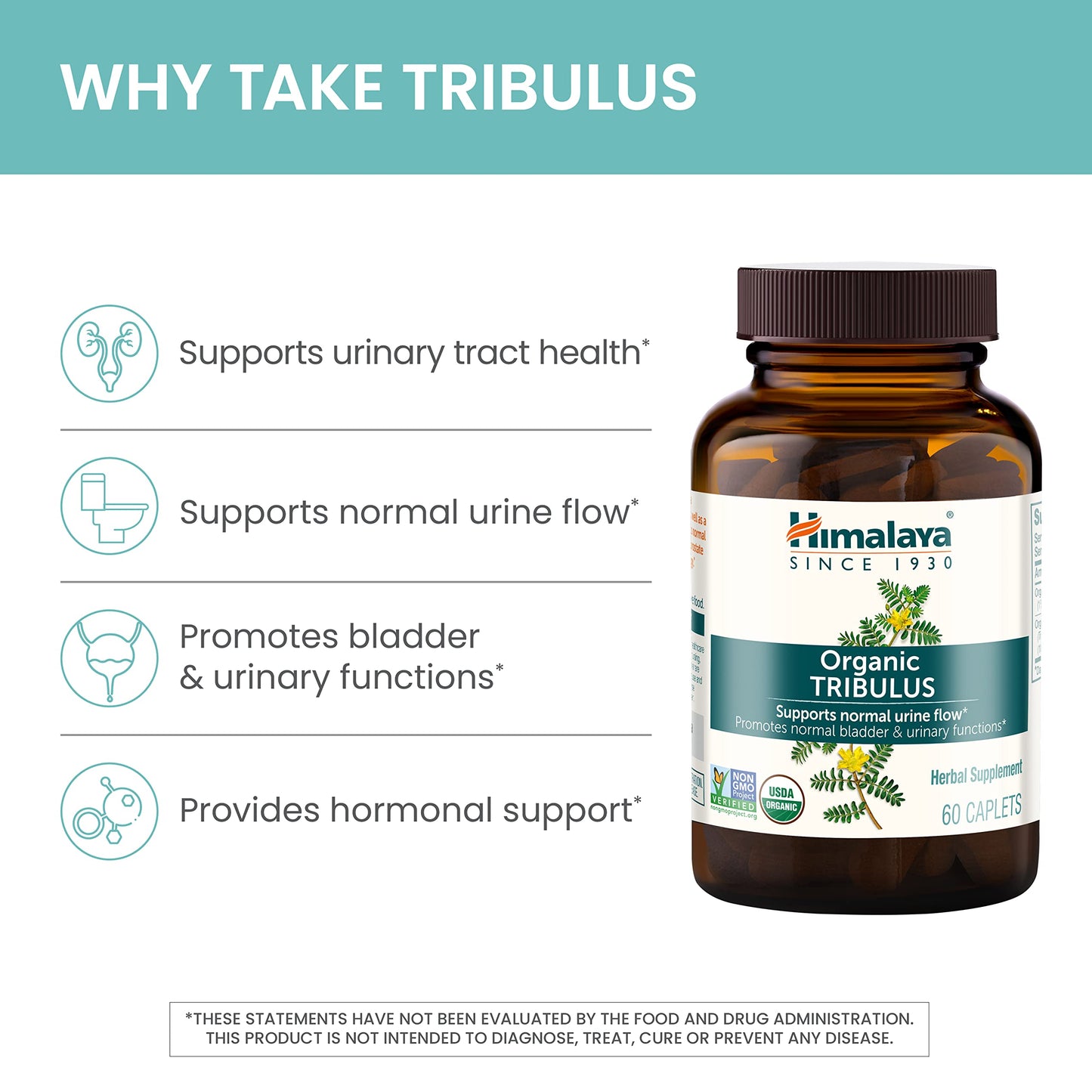 Himalaya Tribulus Terrestris Caplets, 60 Count
