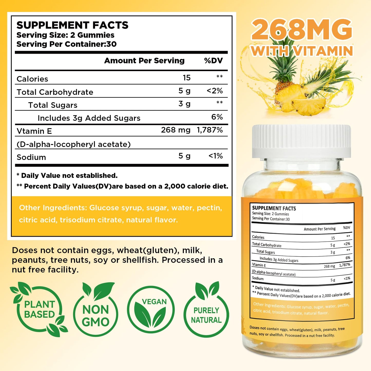 Aromlife Vitamin E 400 IU Gummies 60 Count
