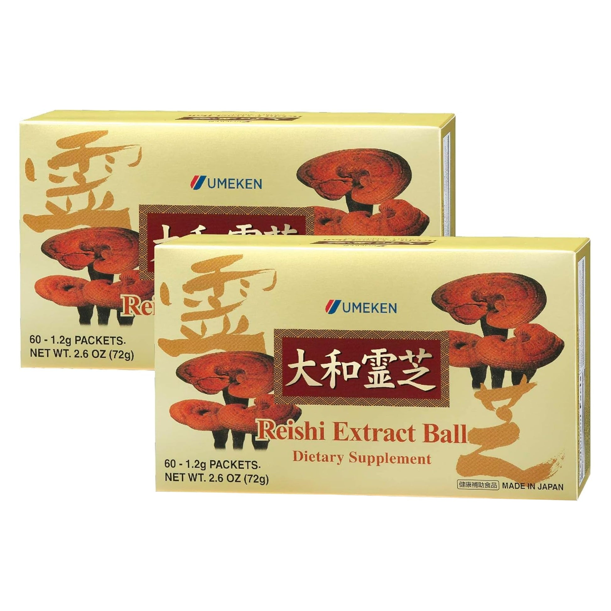 Umeken Reishi Mushroom Extract Tablets, 2 Count