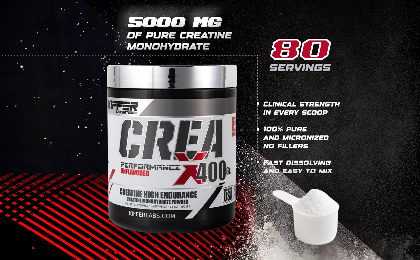 Kiffer Laboratories CreaX Creatine Monohydrate Powder, 14 oz