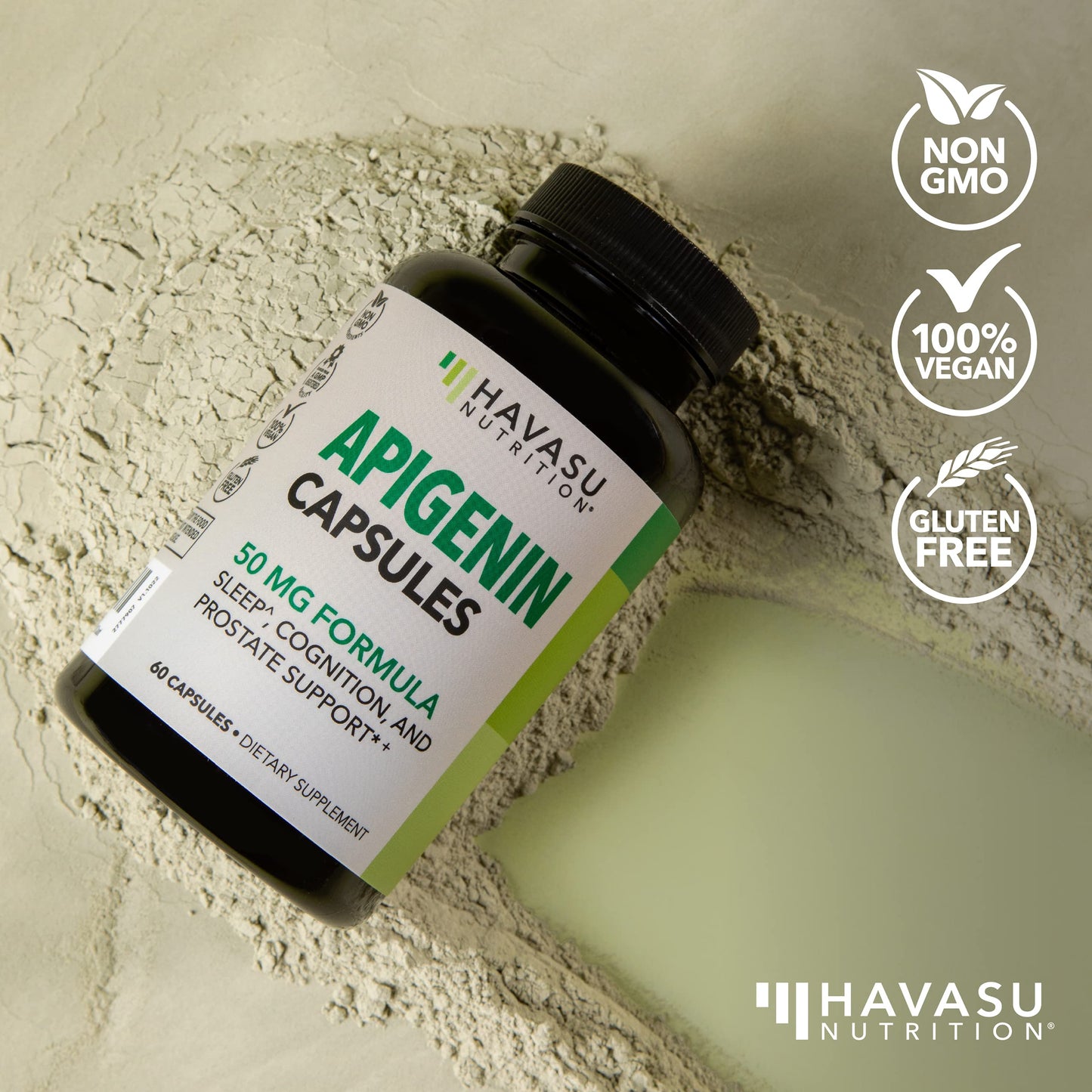 HAVASU NUTRITION Apigenin 50mg Capsules, 120 Count