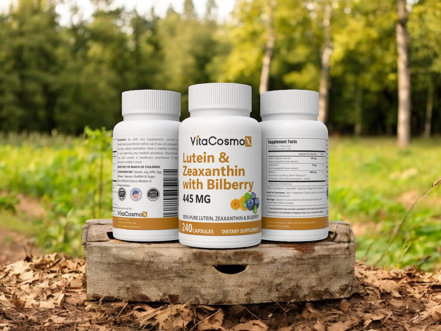 VitaCosmoX Lutein with Zeaxanthin Capsule 240 Count