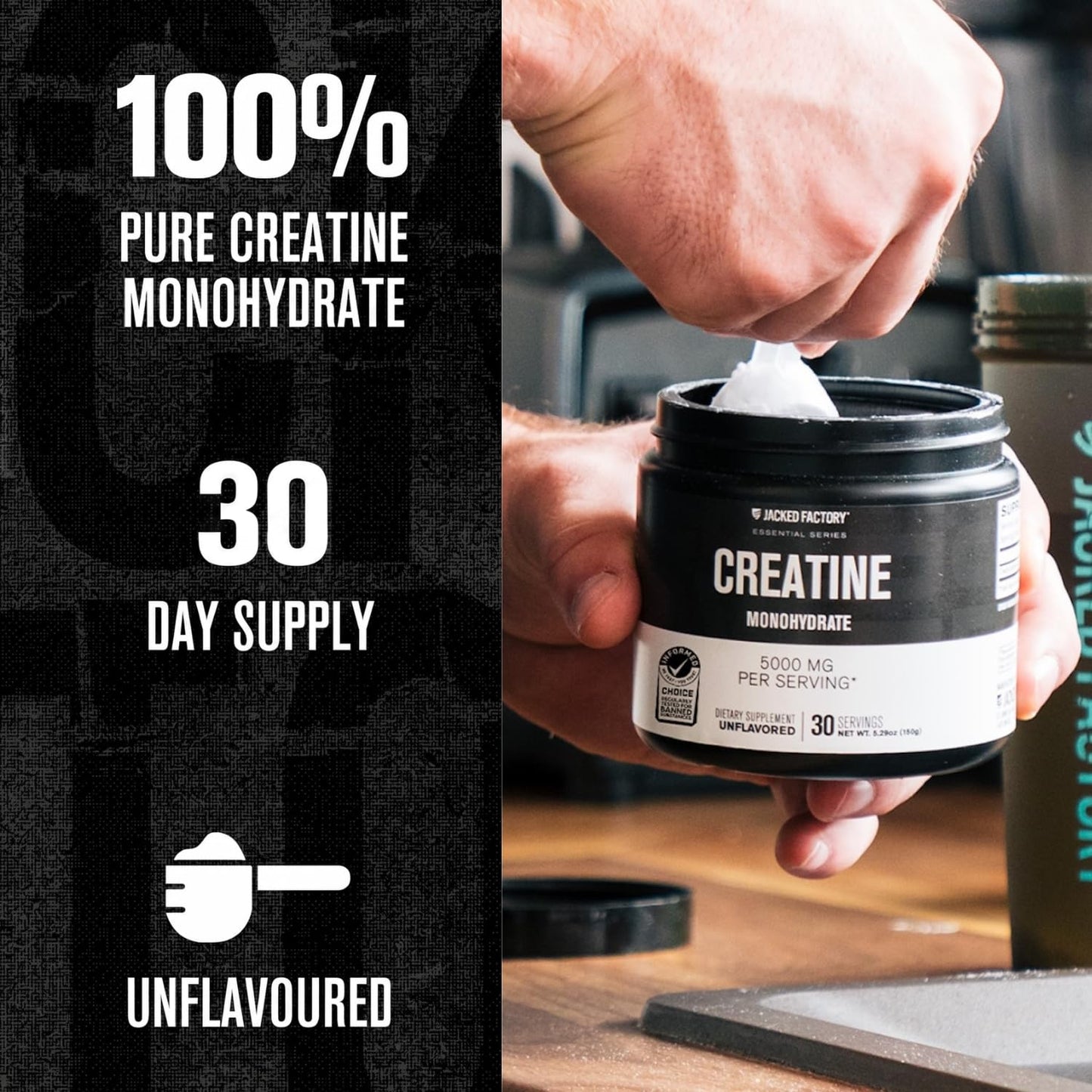 Jacked Factory Creatine Monohydrate Powder 30 Servings