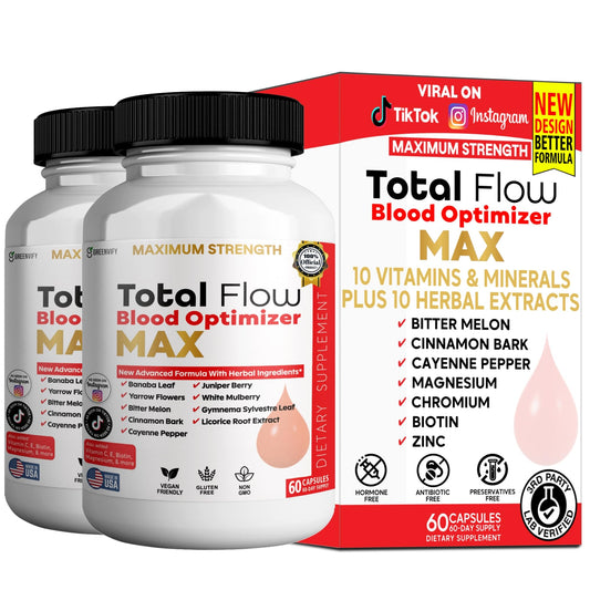 GREENVIFY Total Flow Blood Optimizer Max, 60 Capsules