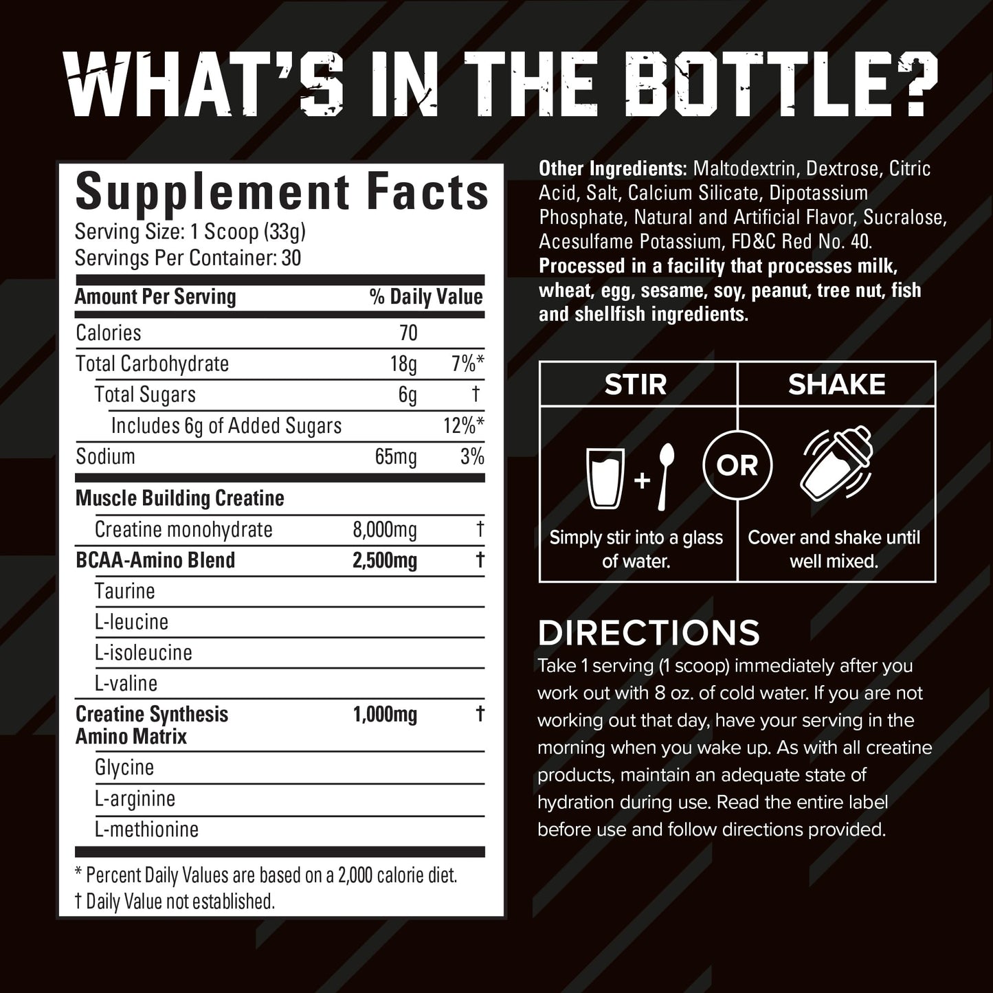 Six Star Creatine Monohydrate Powder 35 Servings