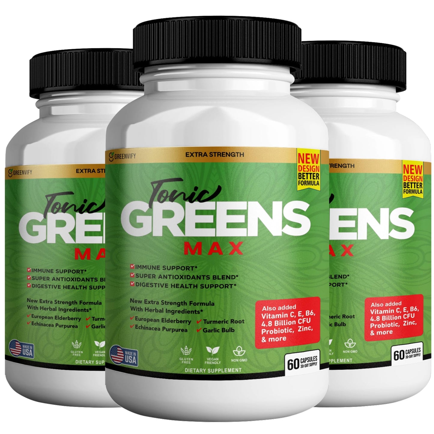 GREENVIFY Tonic Greens Max Immune Support Capsules 180